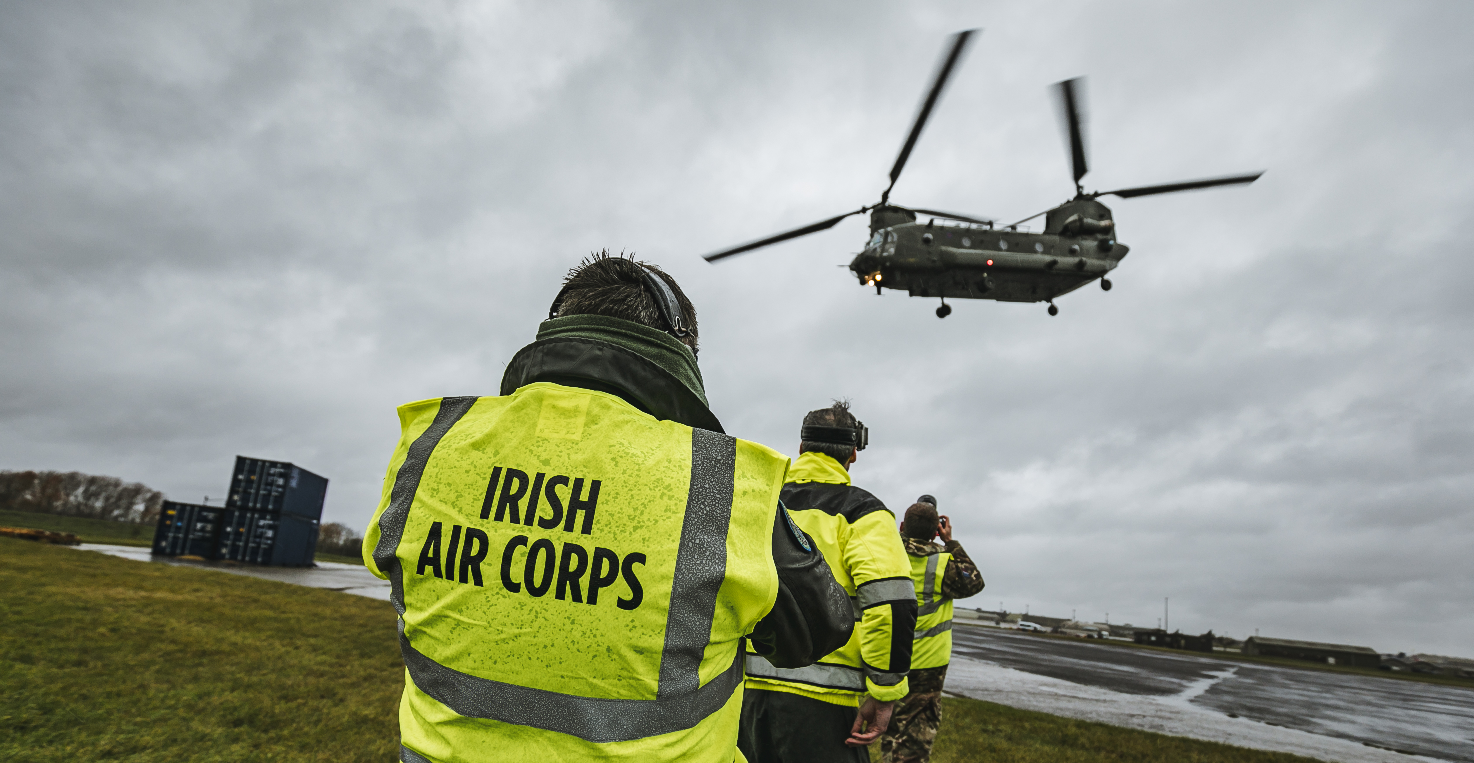 Irish Air Corps take images of a Chinook.