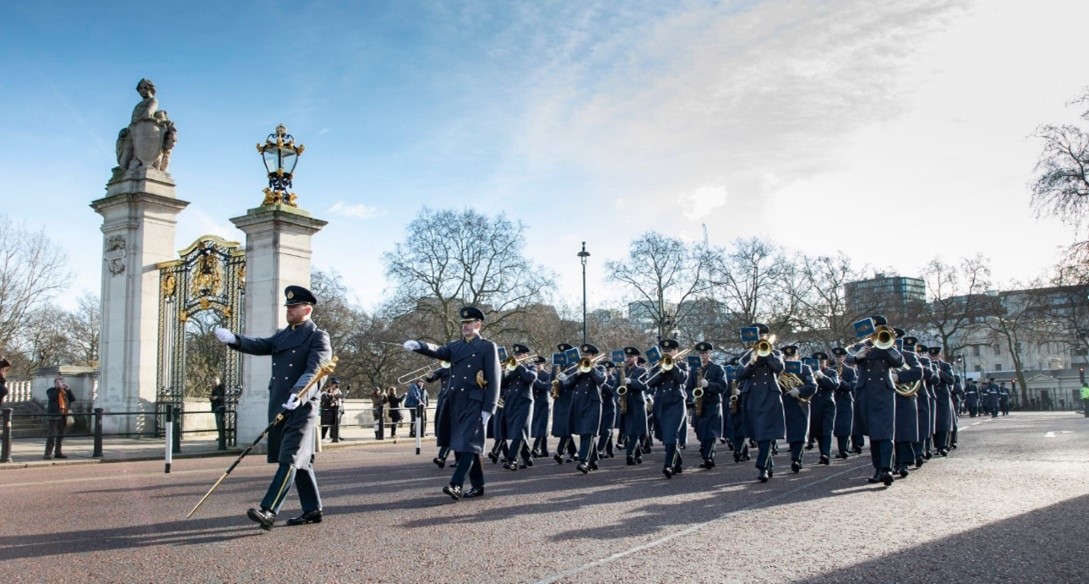 RAF Band on parade.
