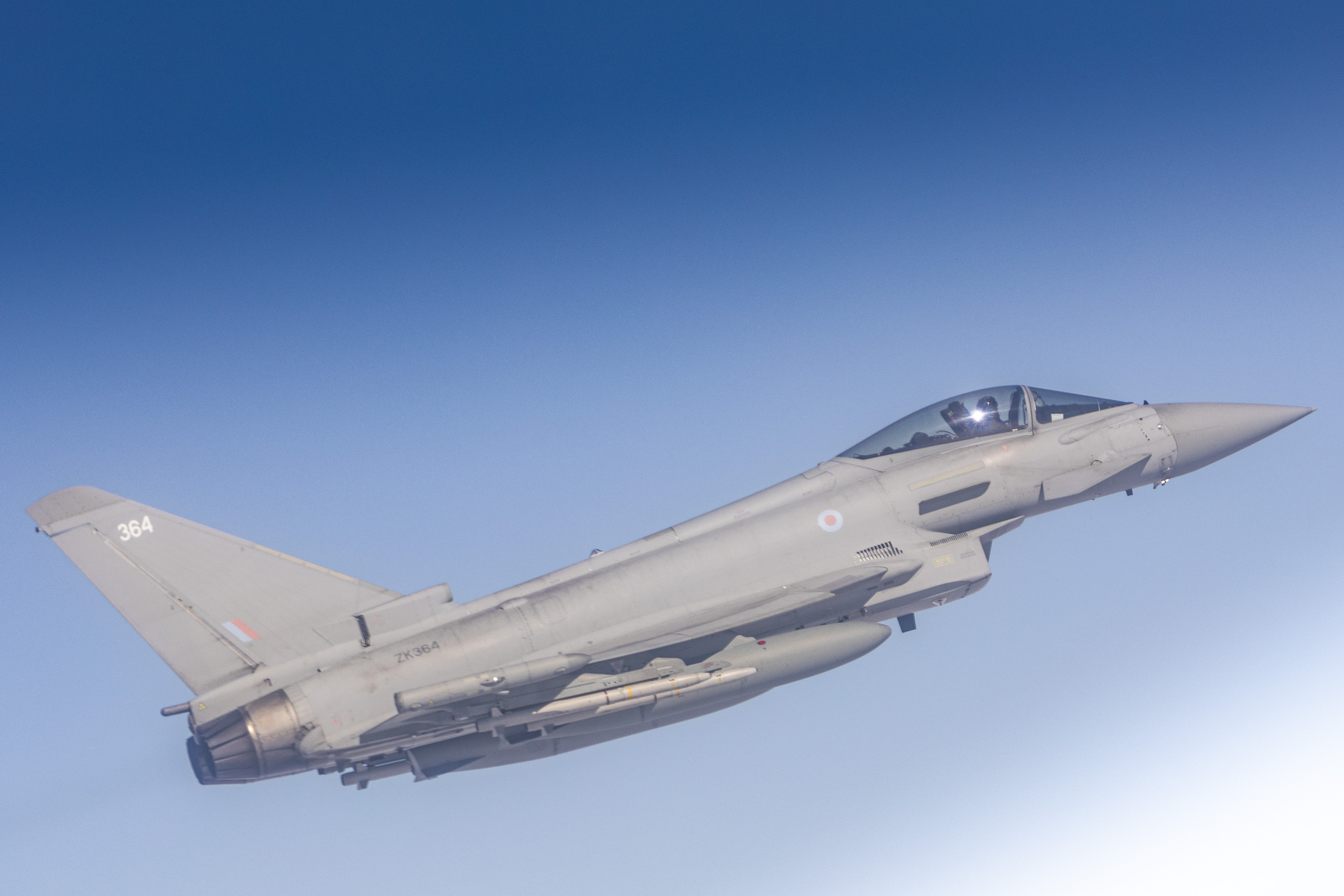 Typhoon in flight.