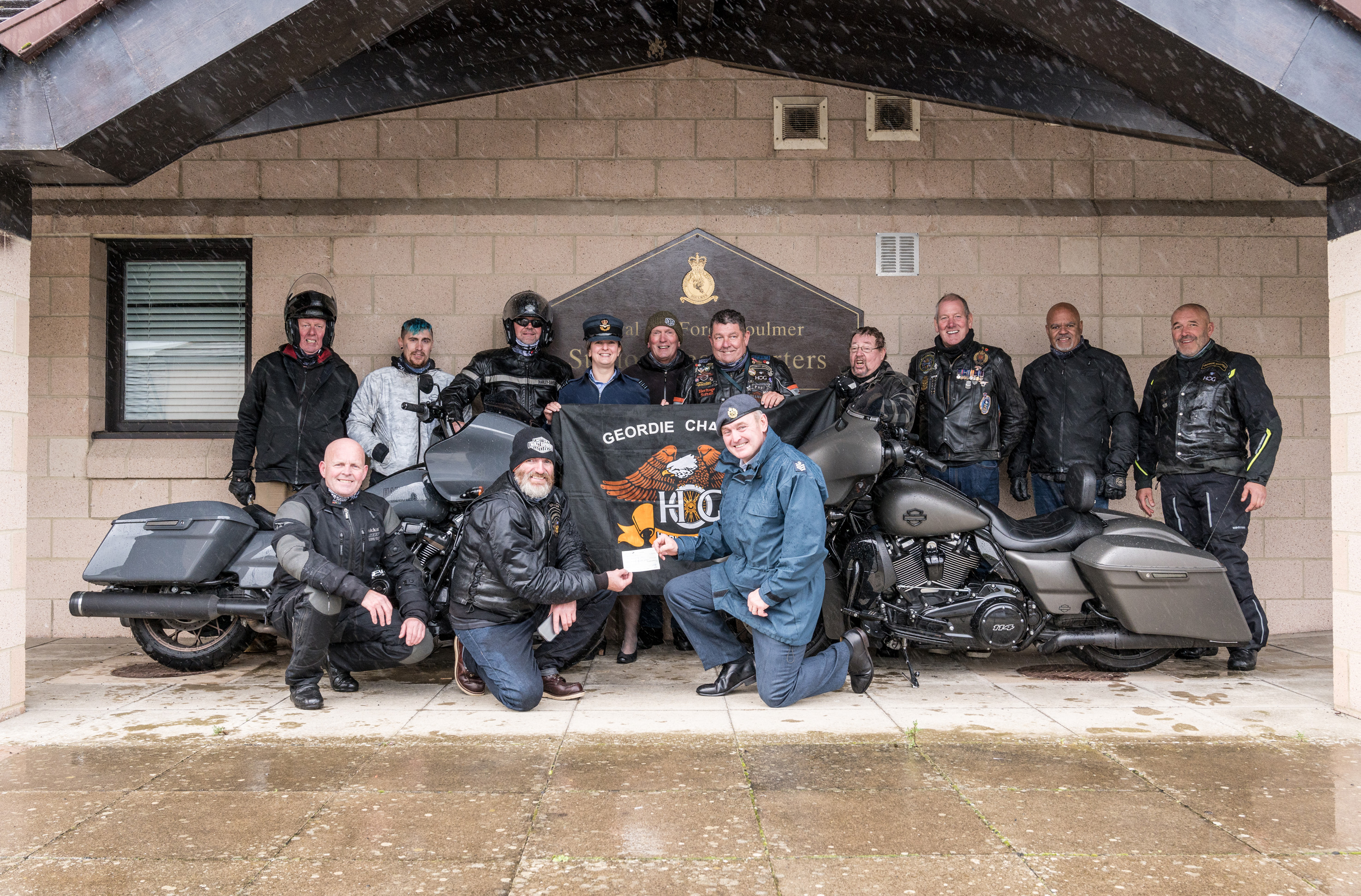 Members of the Geordie Chapter Harley Owners Group (HOG)