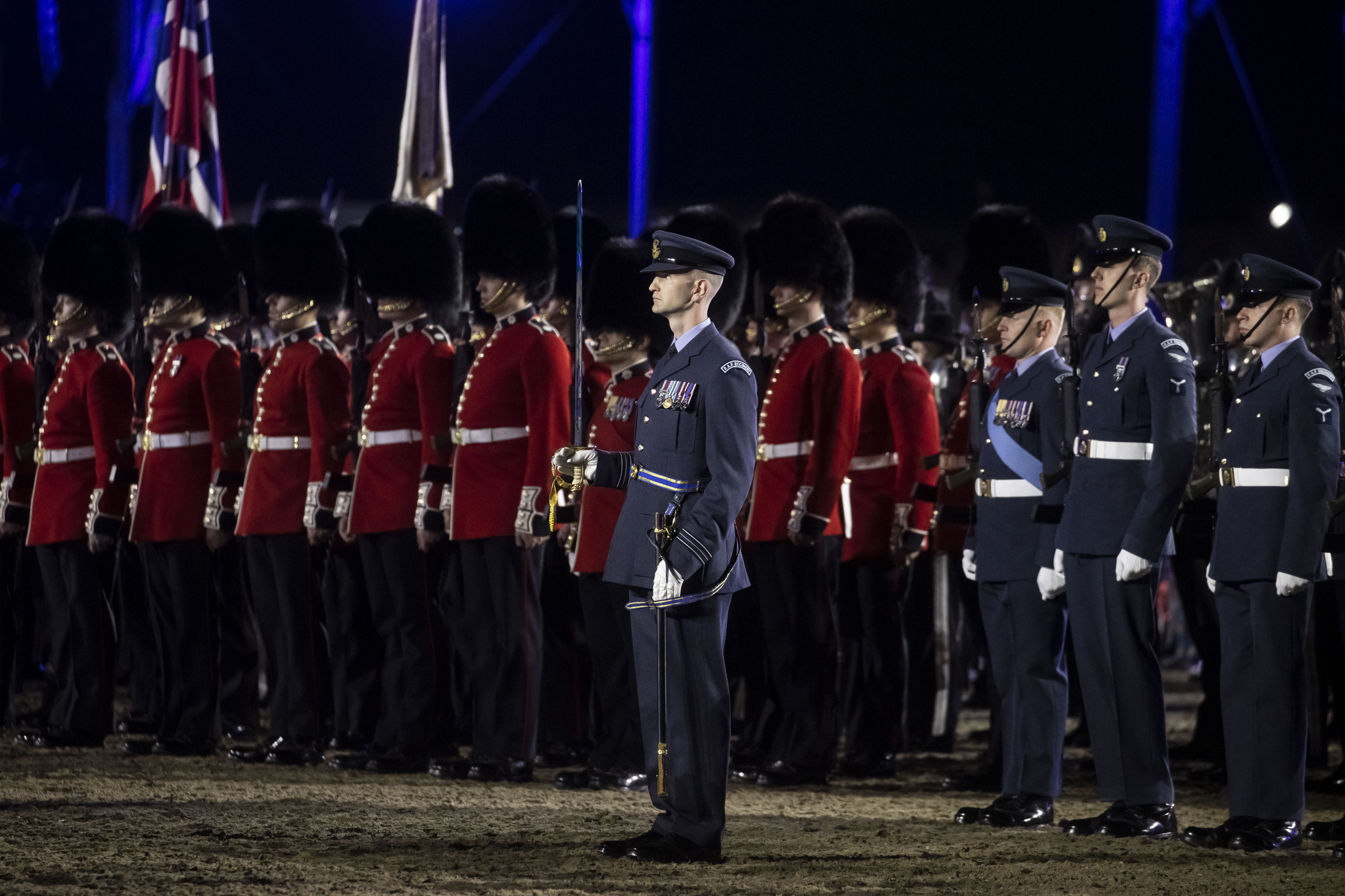 Personnel during service.