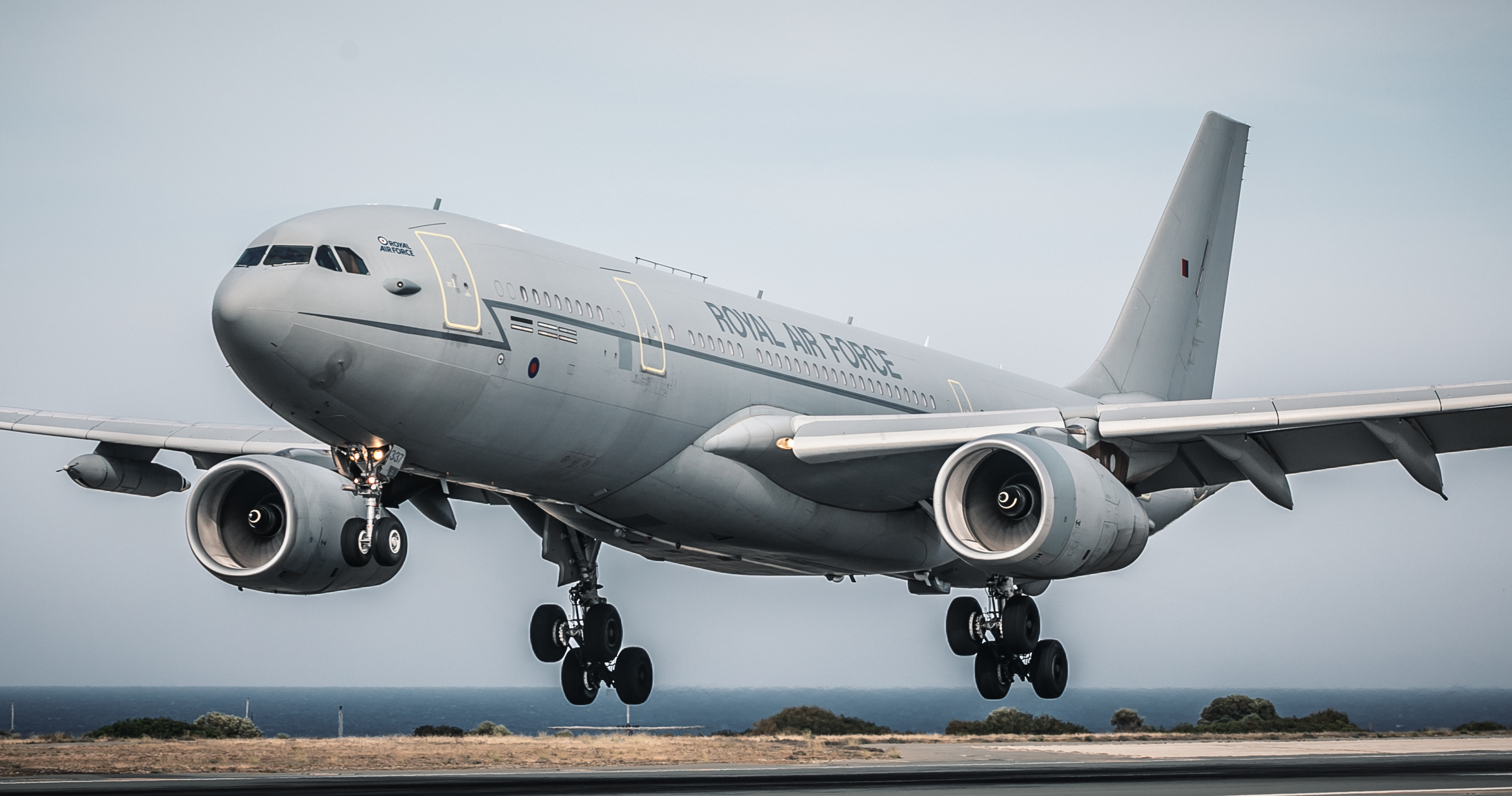 RAF Voyager aircraft taking off.