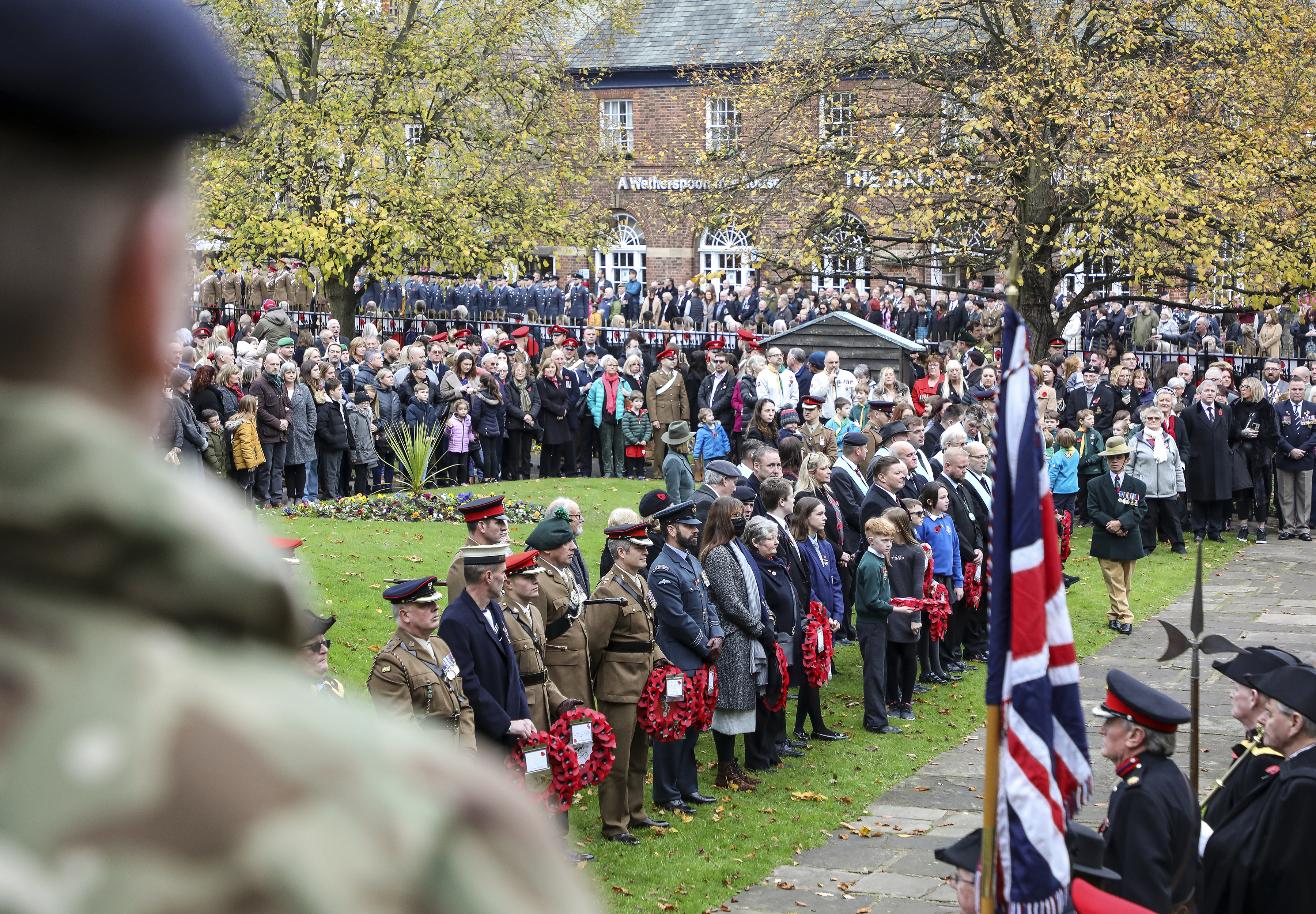 Personnel during Remembrance Service.
