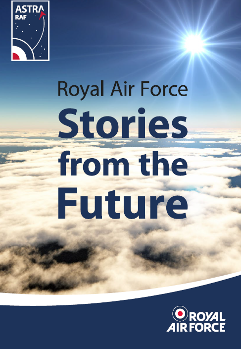 Stories from the Future front cover shows a sun above clouds.