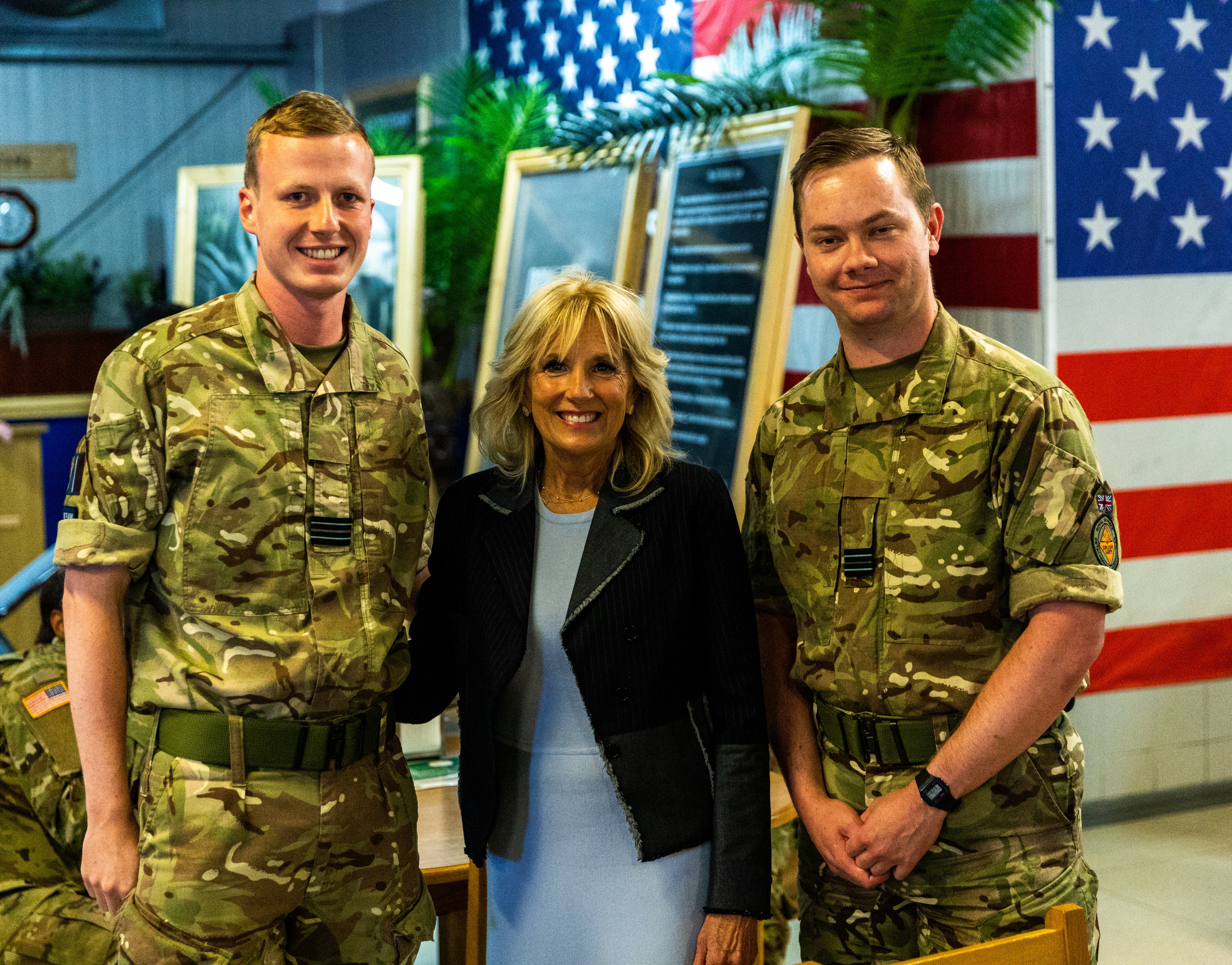 Personnel with First Lady.