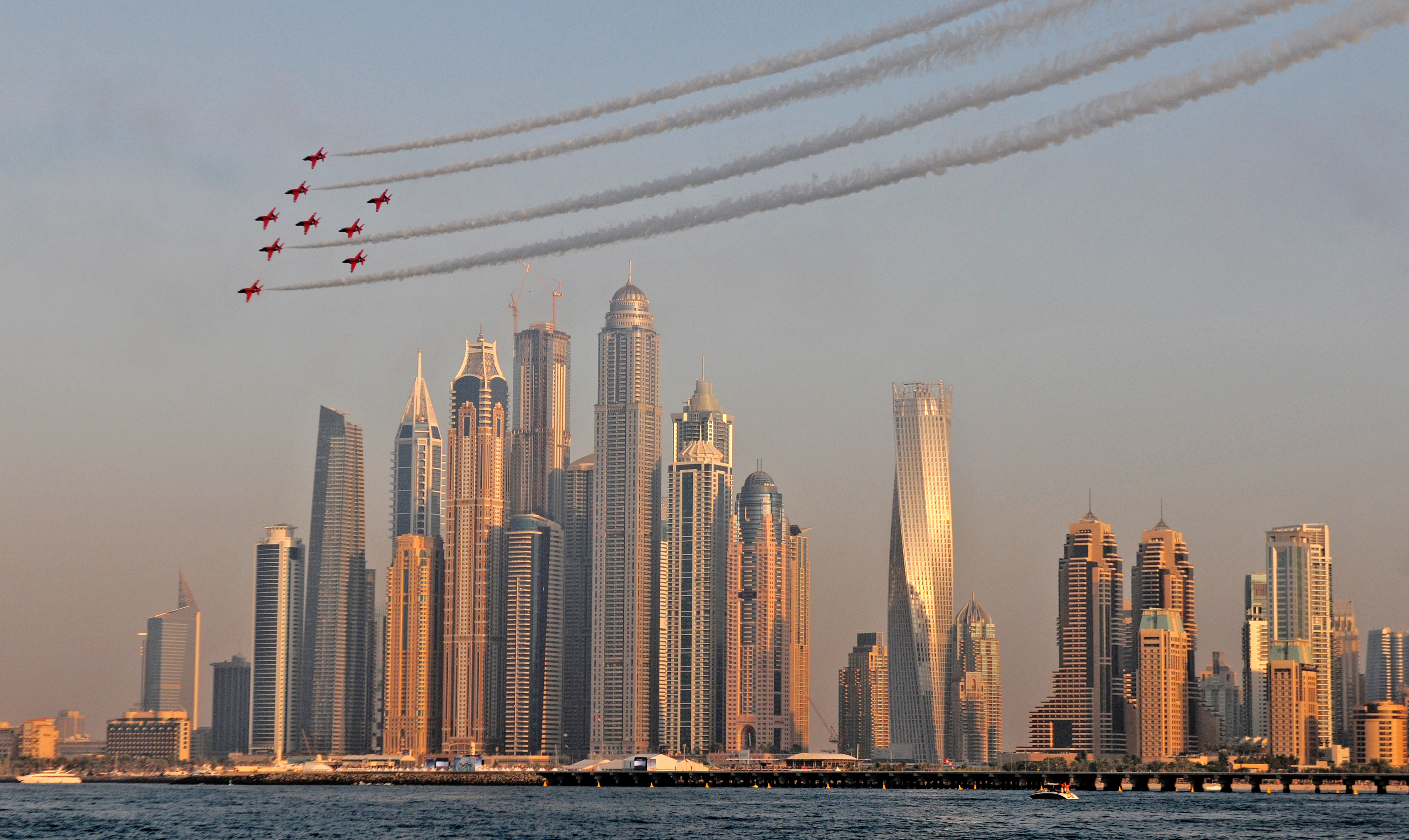 Red Arrows over Dubai in 2013