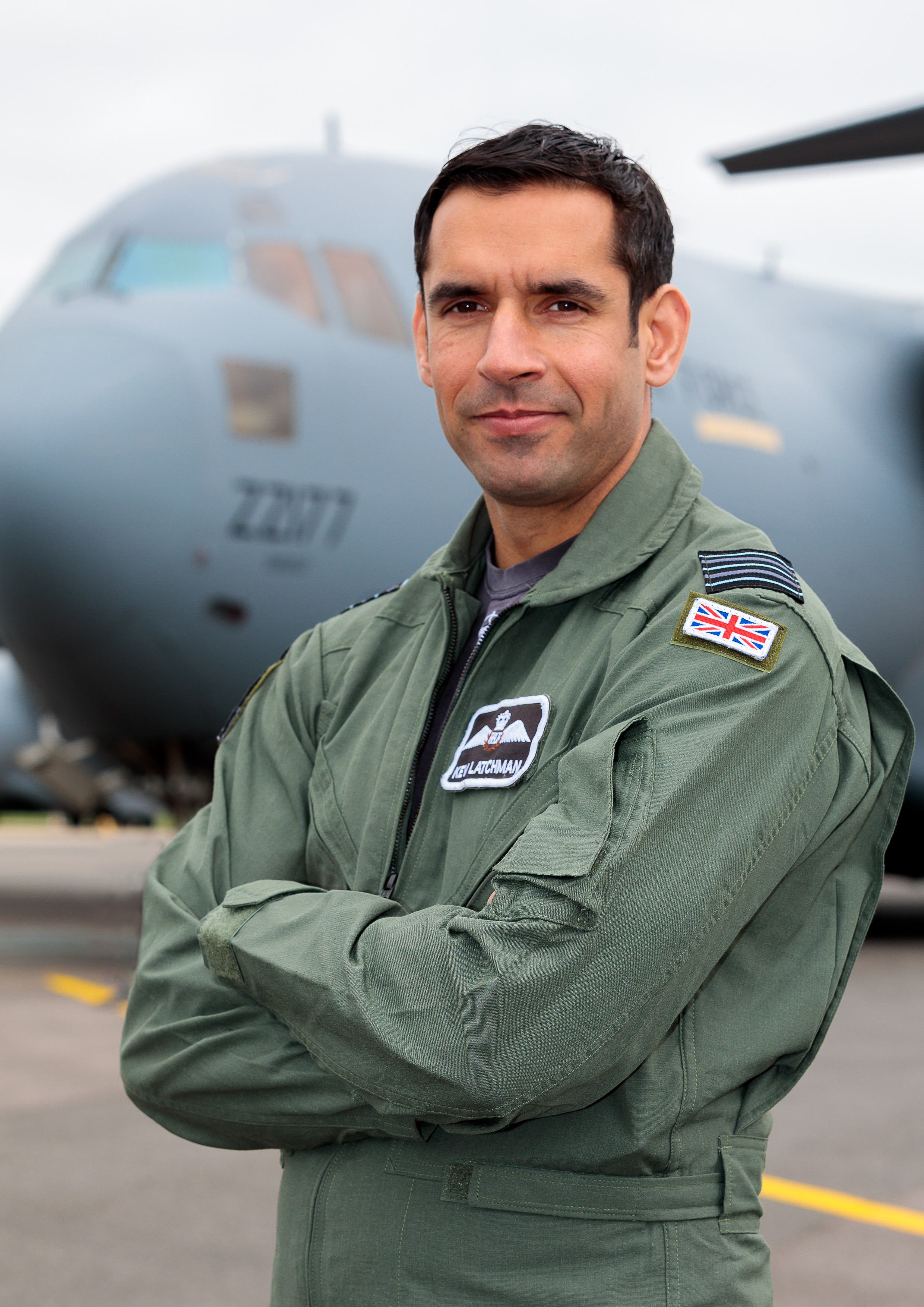 RAF Pilot stands by Atlas aircraft.