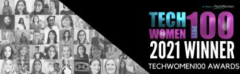 Tech Women100 promotion banner.