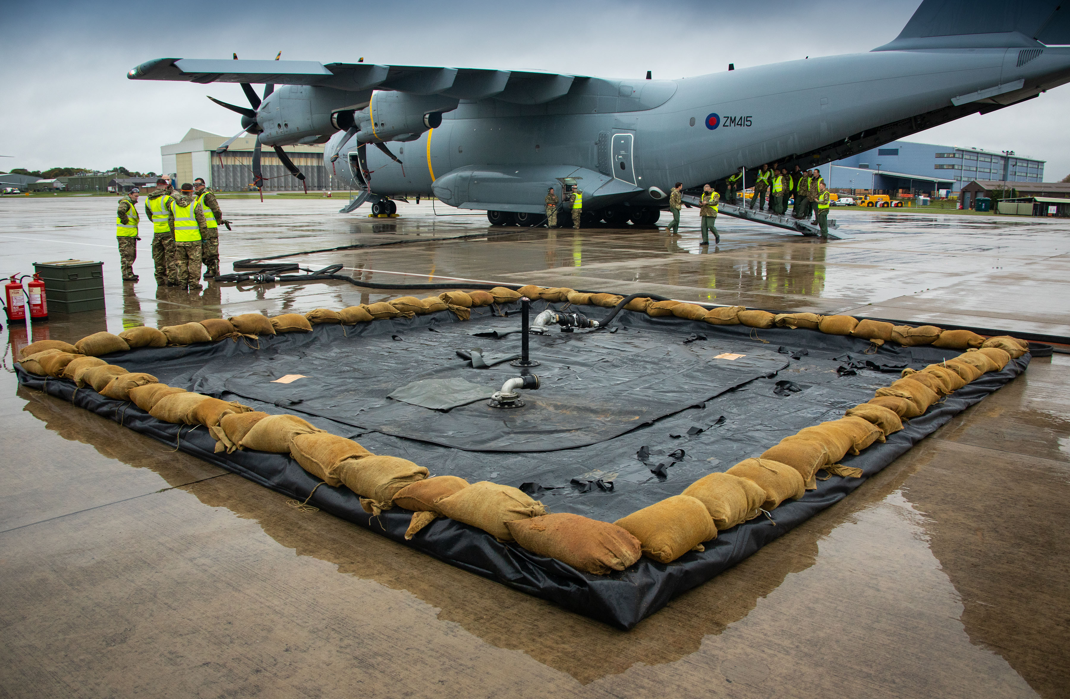 Fuels specialists from the A4 Force Elements at RAF Wittering