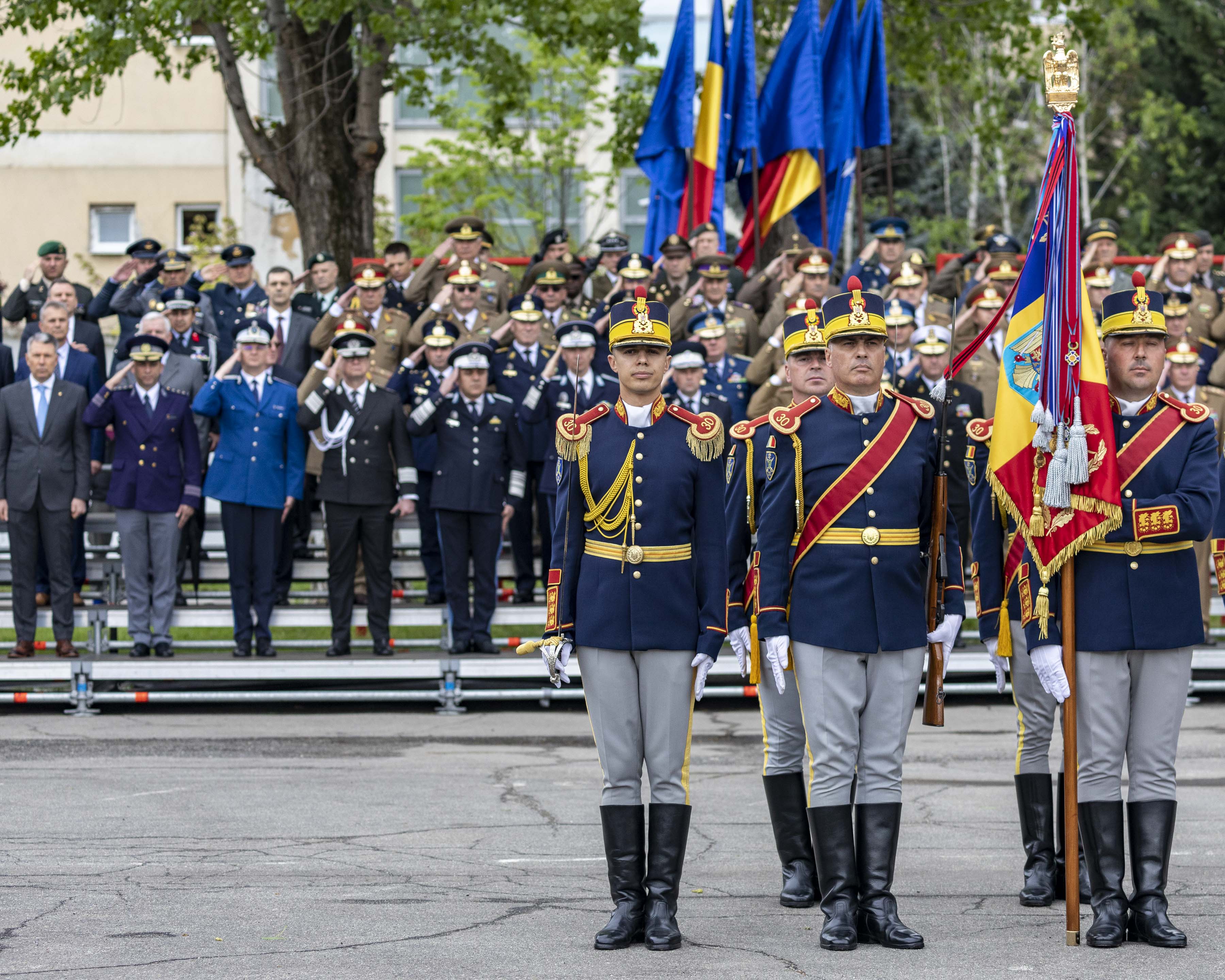 Personnel in parade.