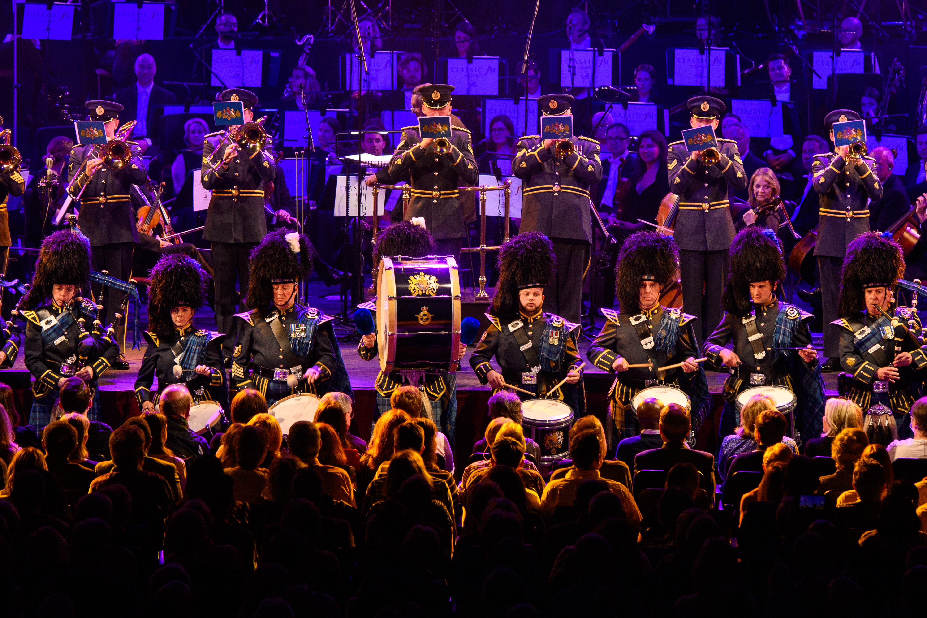 RAF Band perform during concert.