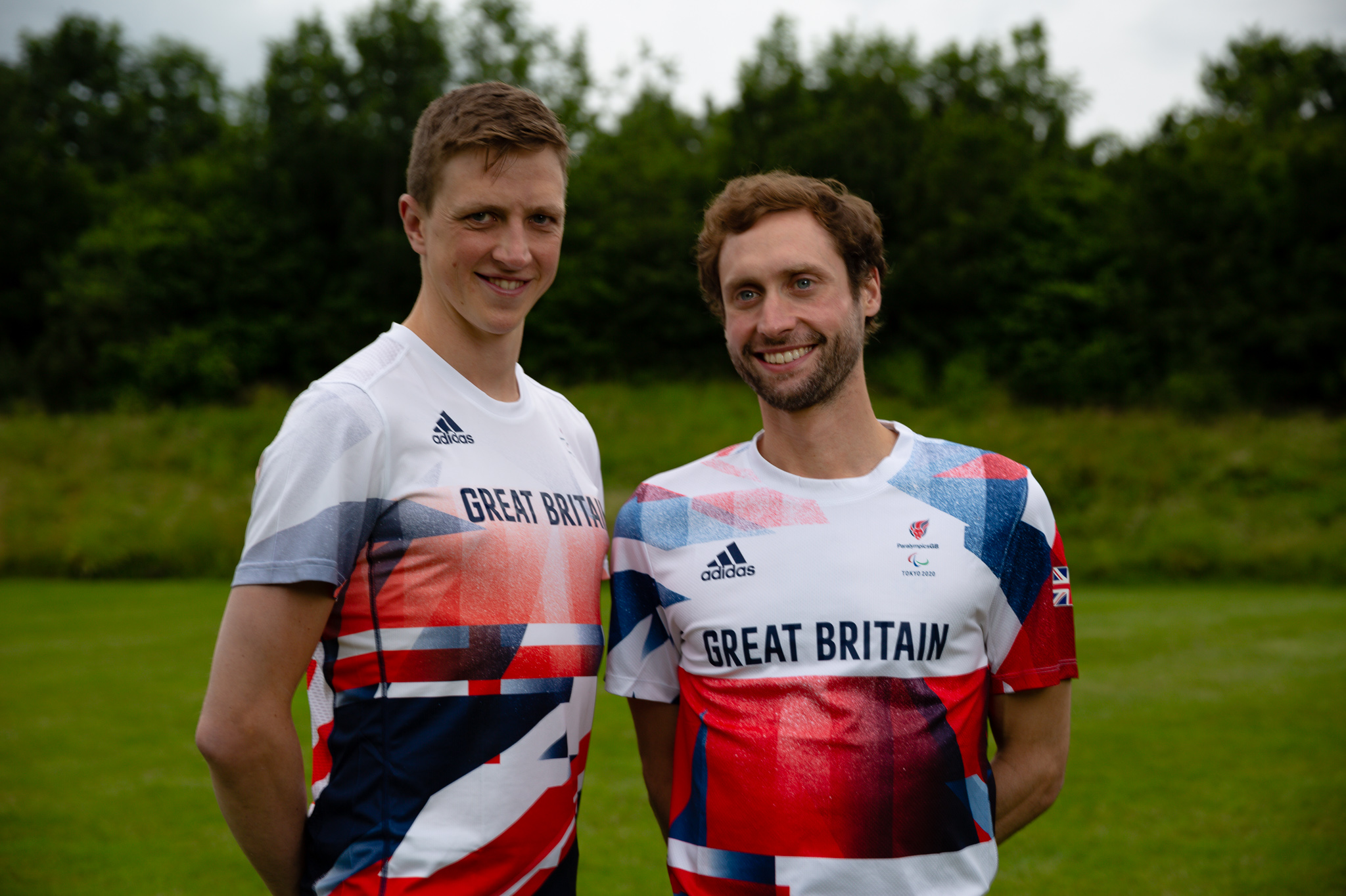 Luke and David in Team Great Britain colours.