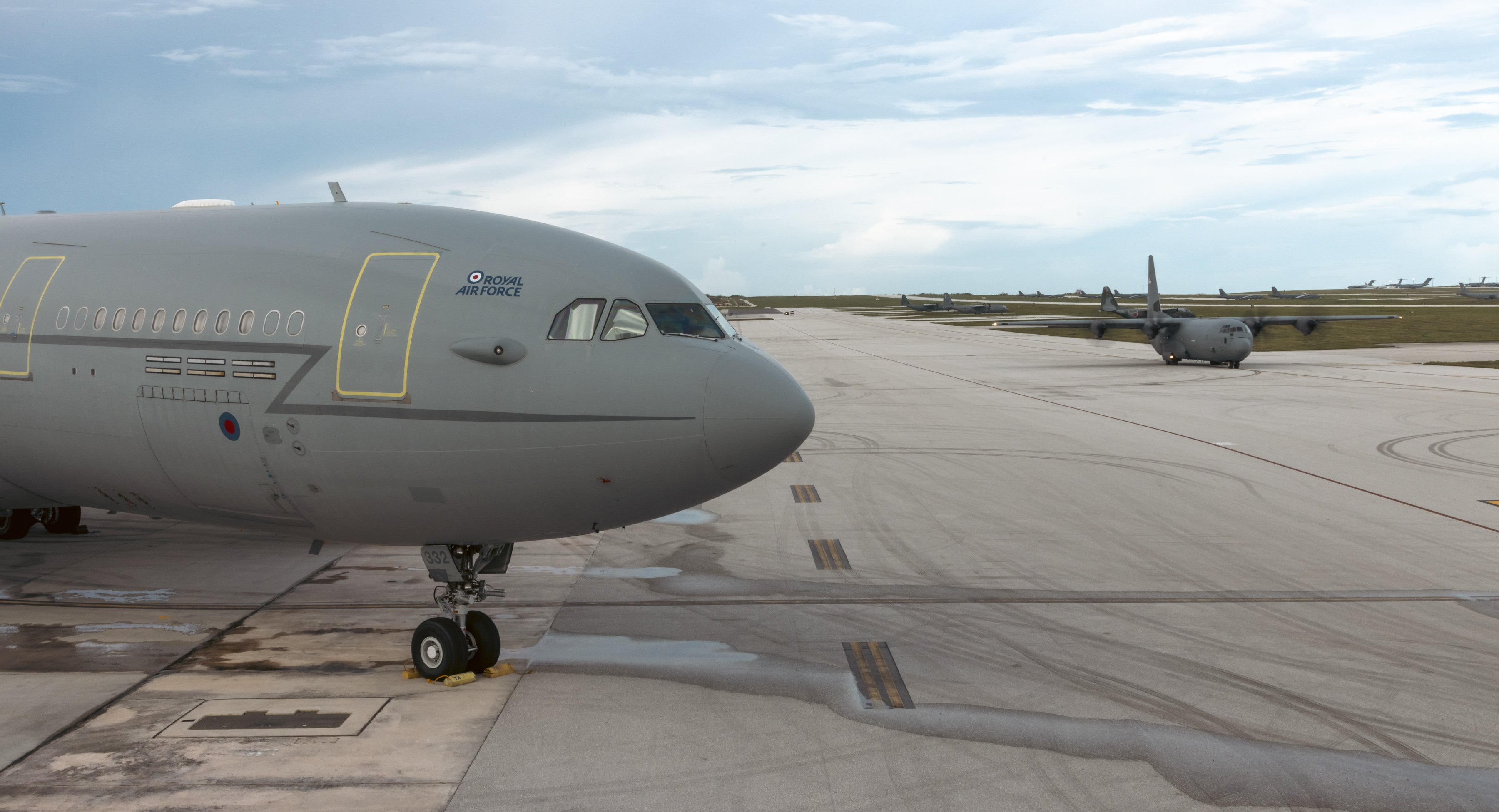 RAF Voyager aircraft on the runway