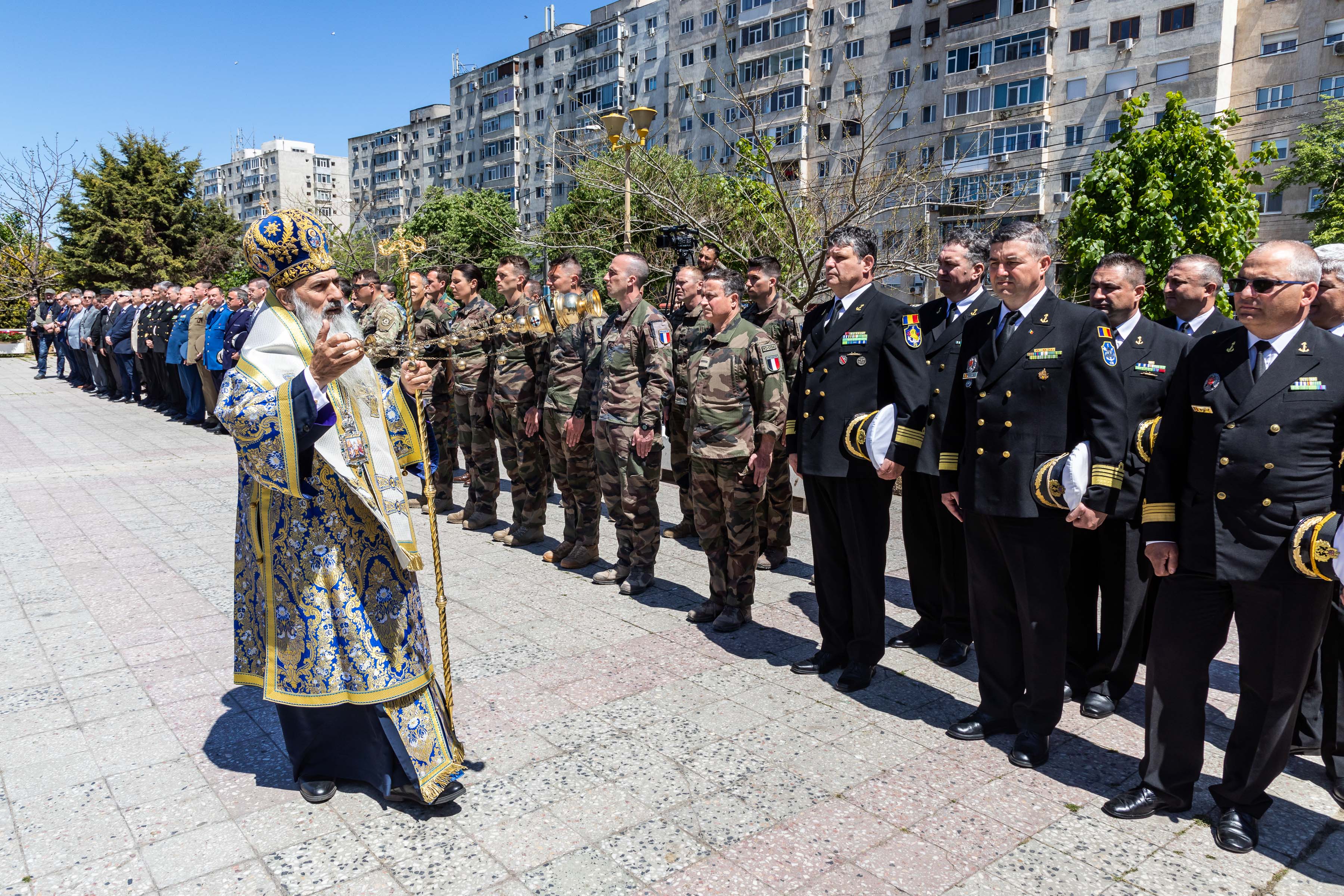 Ceremony before parade.