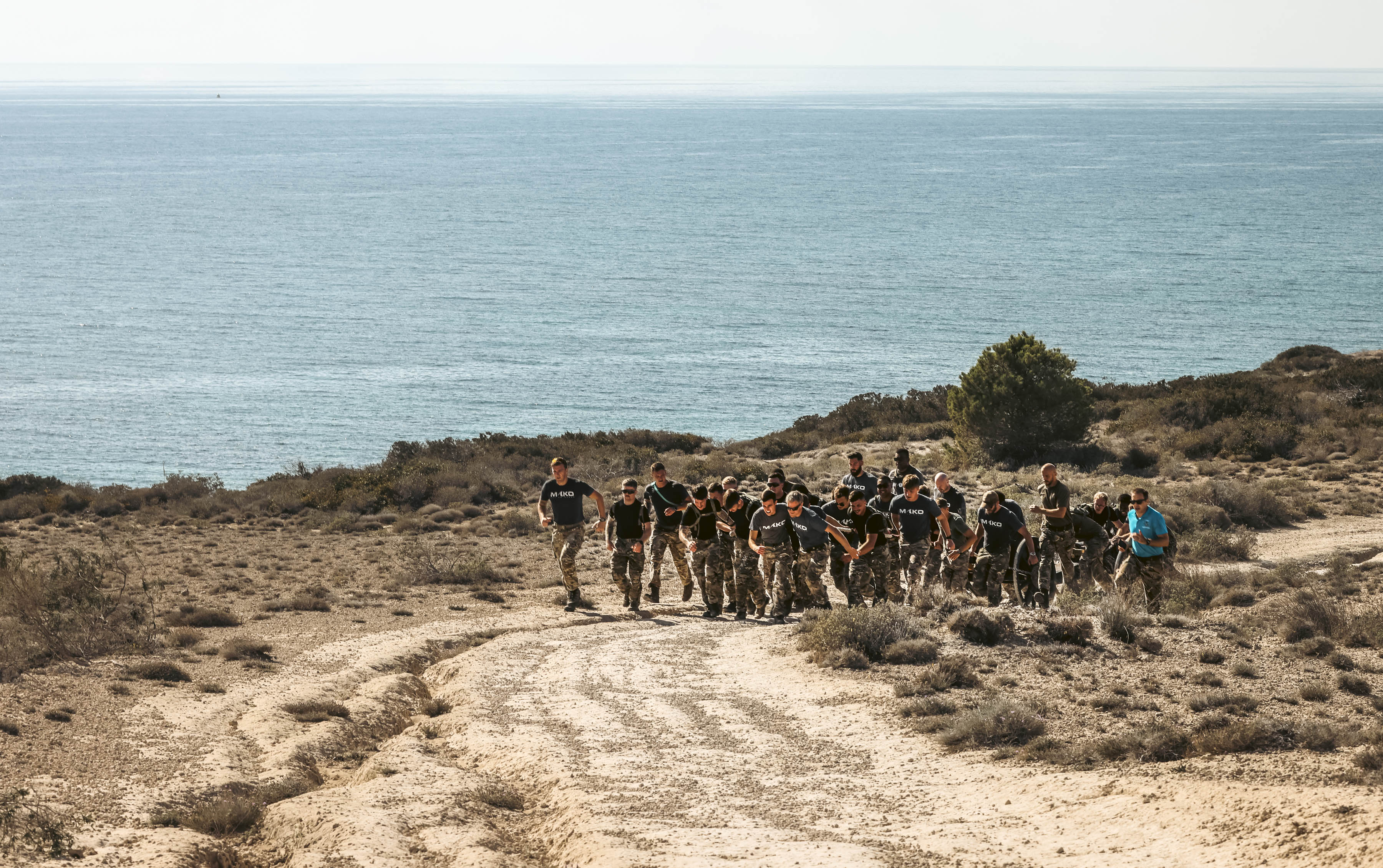 Field Gun team making their way up the rugged terrain