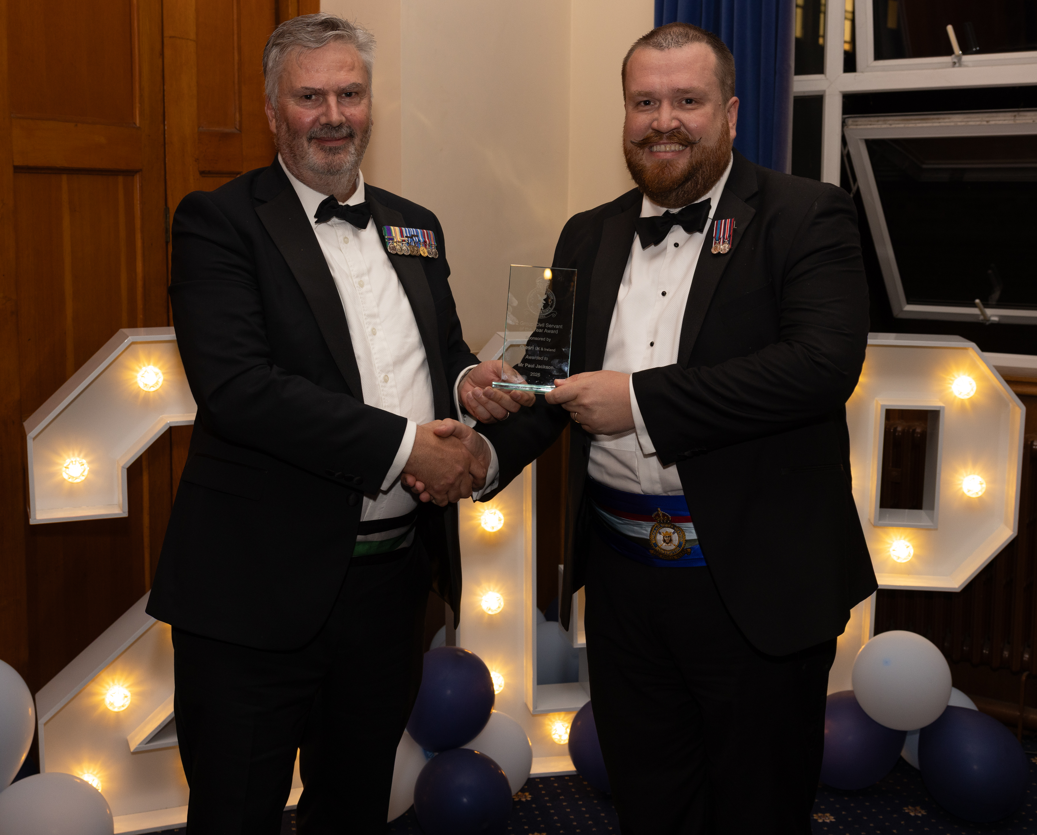 Civil Servant of the Year Award - Awarded to Mr Jackson, RAF Honington Voluntary Band. Presented by David Brandin-Lain from Esri.