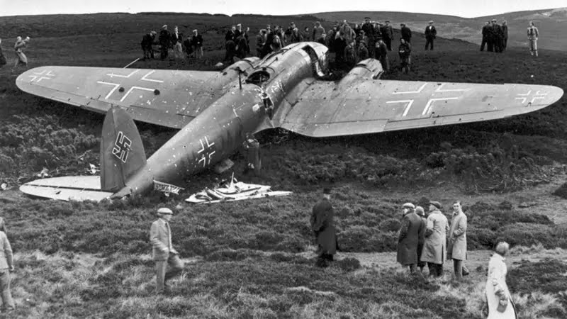 A downed Heinkel 