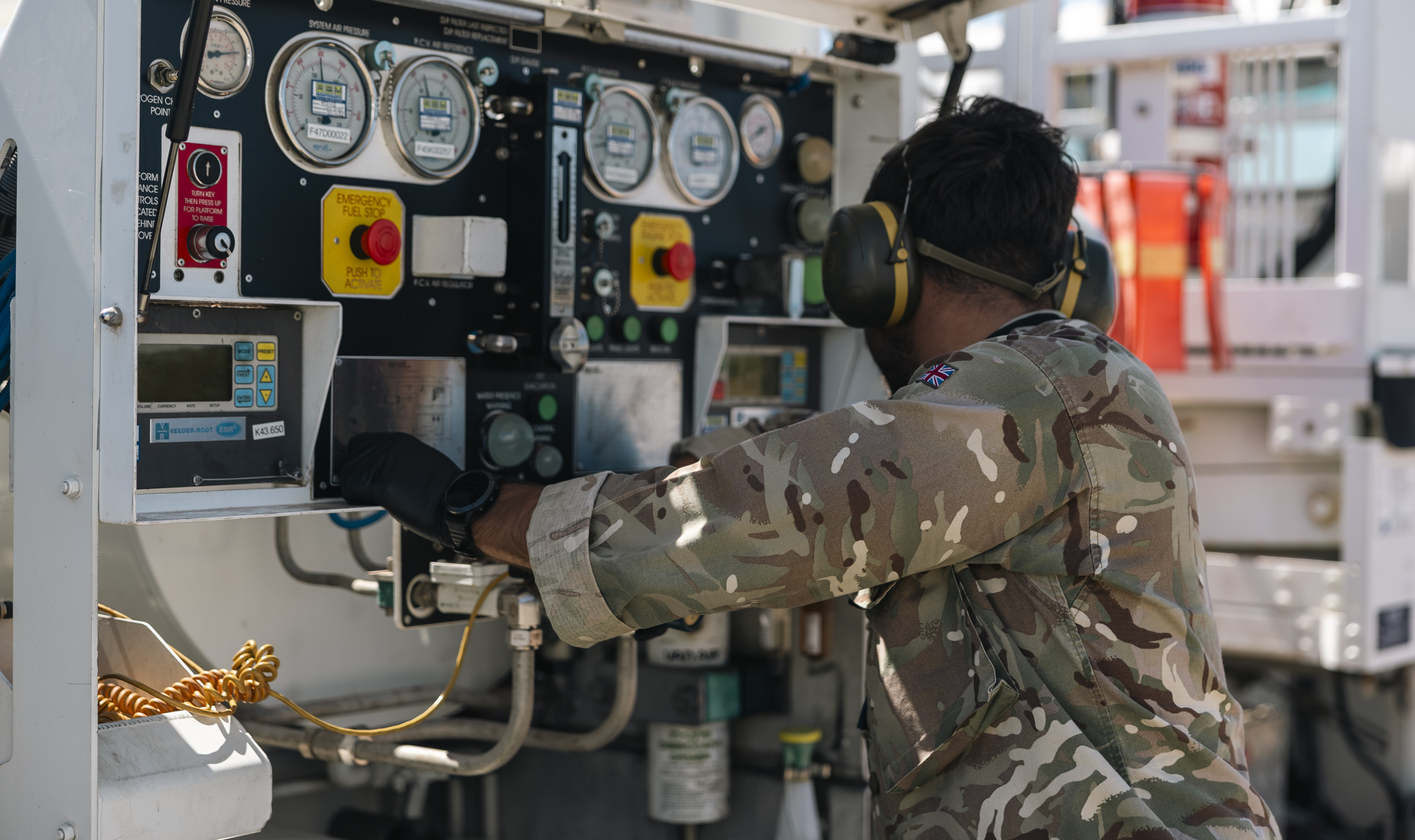 An RAF refueller at work during Exercise Pitch Black.