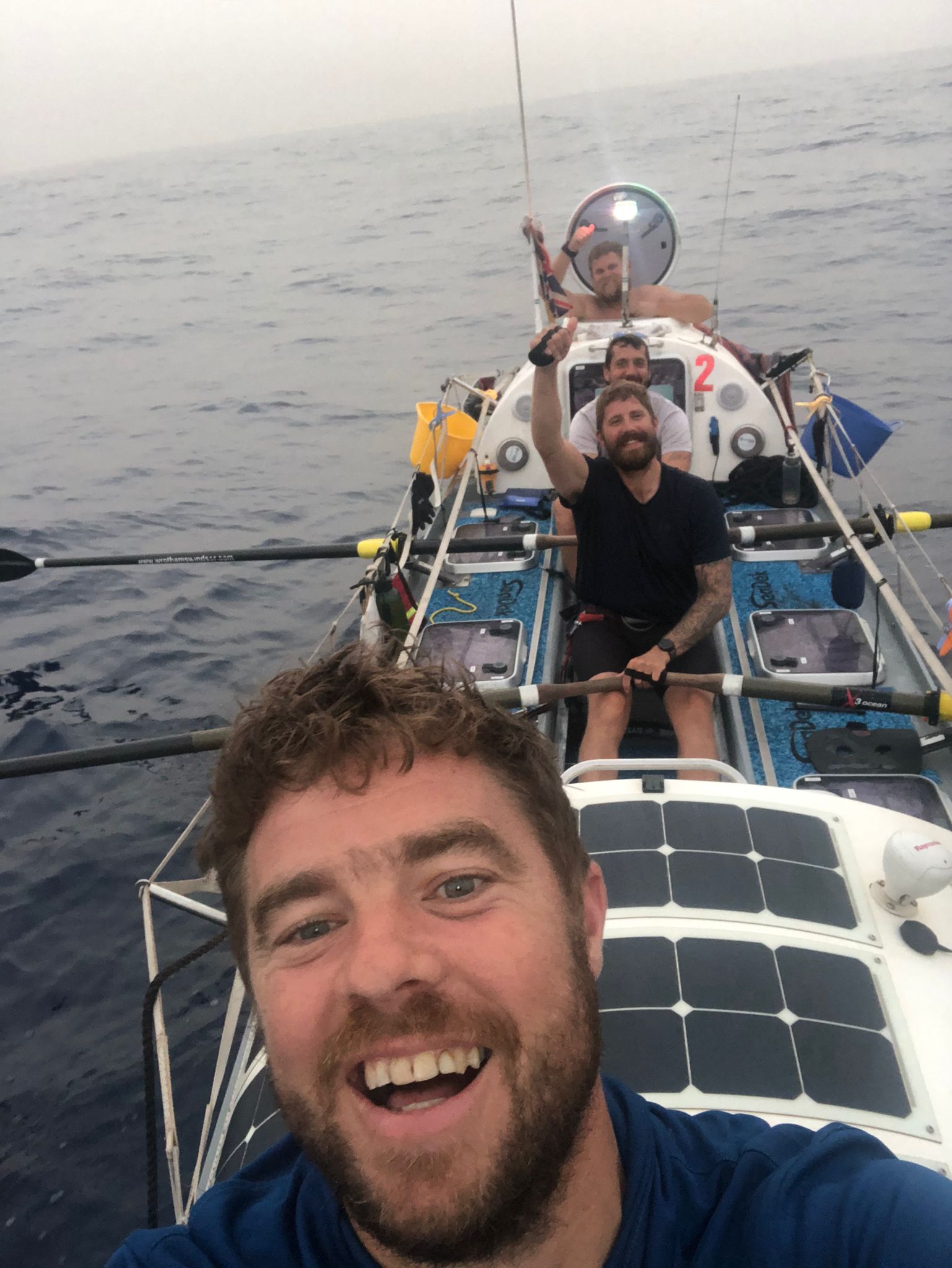 Team selfie on the boat.
