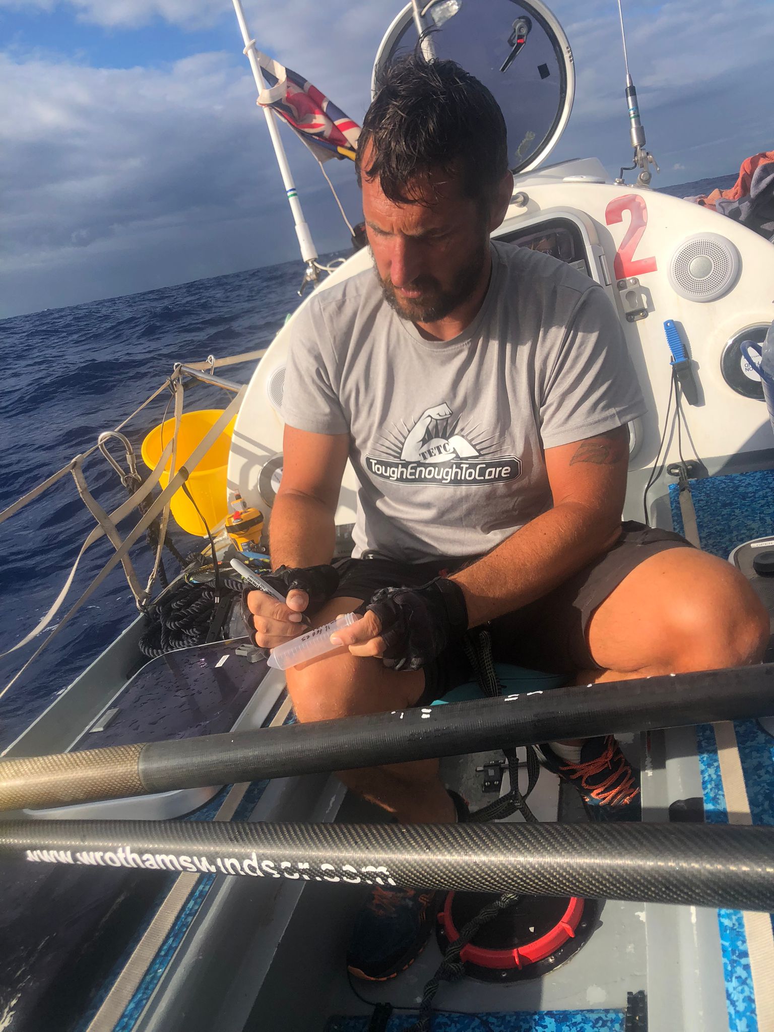 Preparing to take the samples