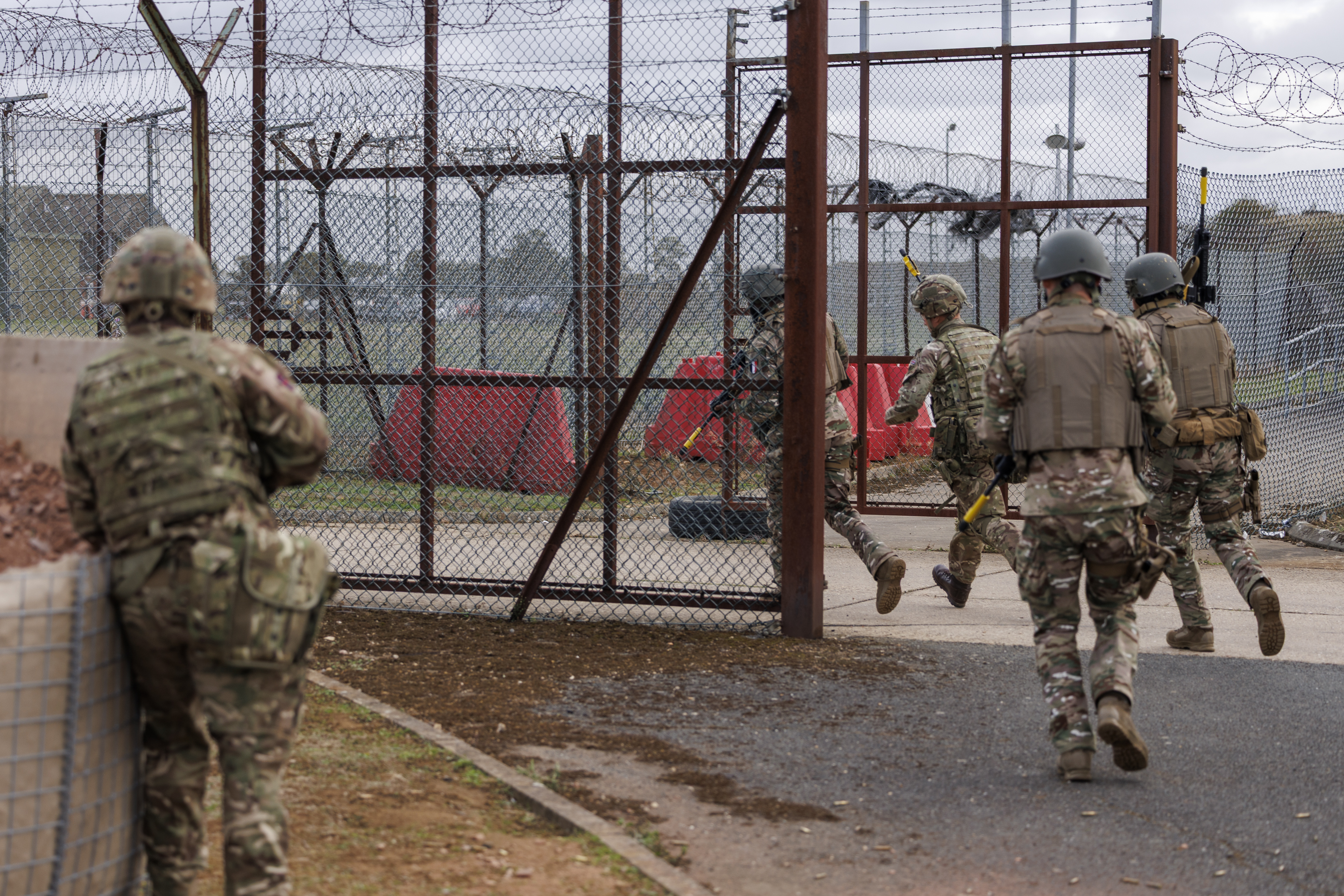 NATO and RAF Global Enablement undertaking training drills as part of Exercise AuxilIum Fort 26.