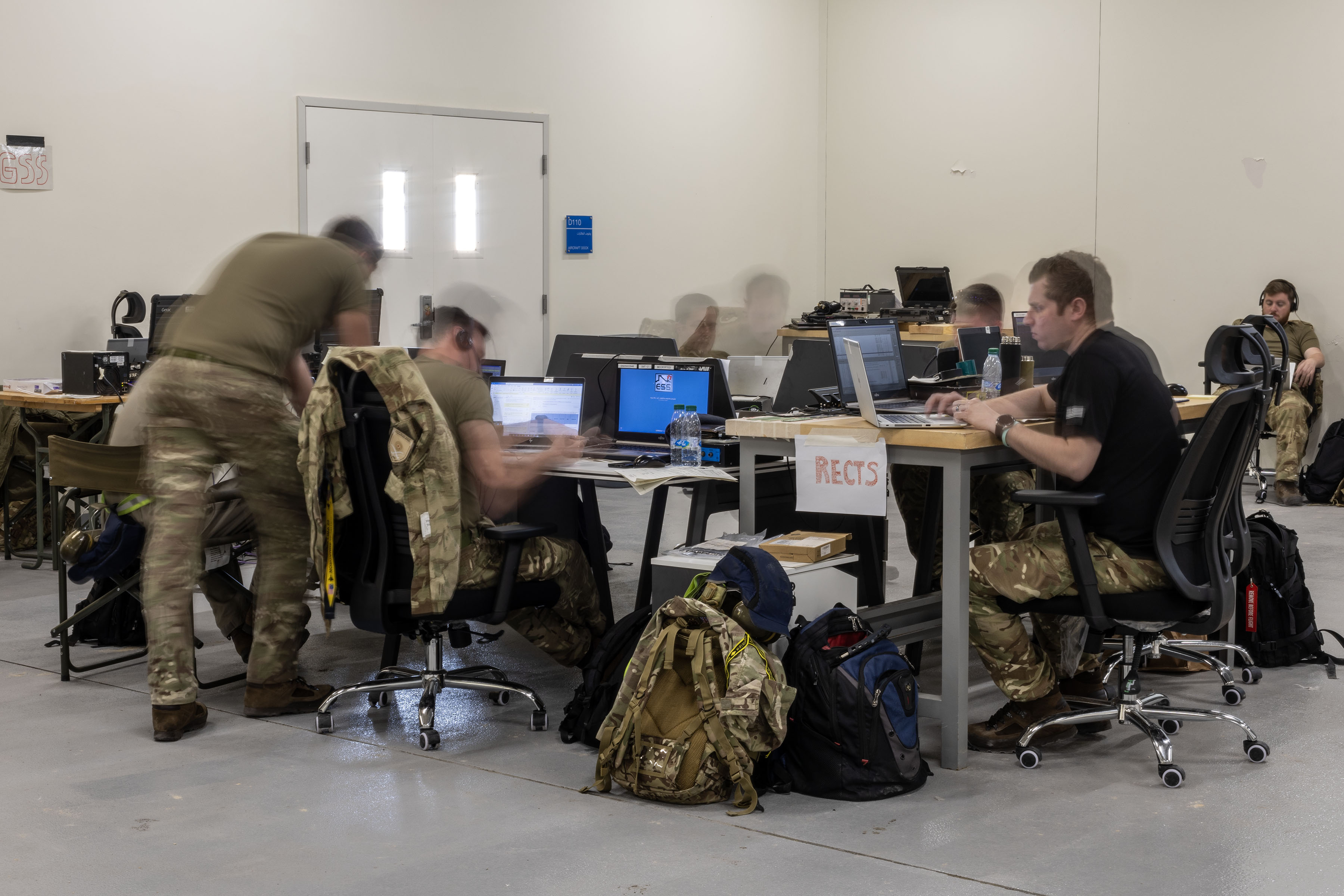 Servicepeople working in an office
