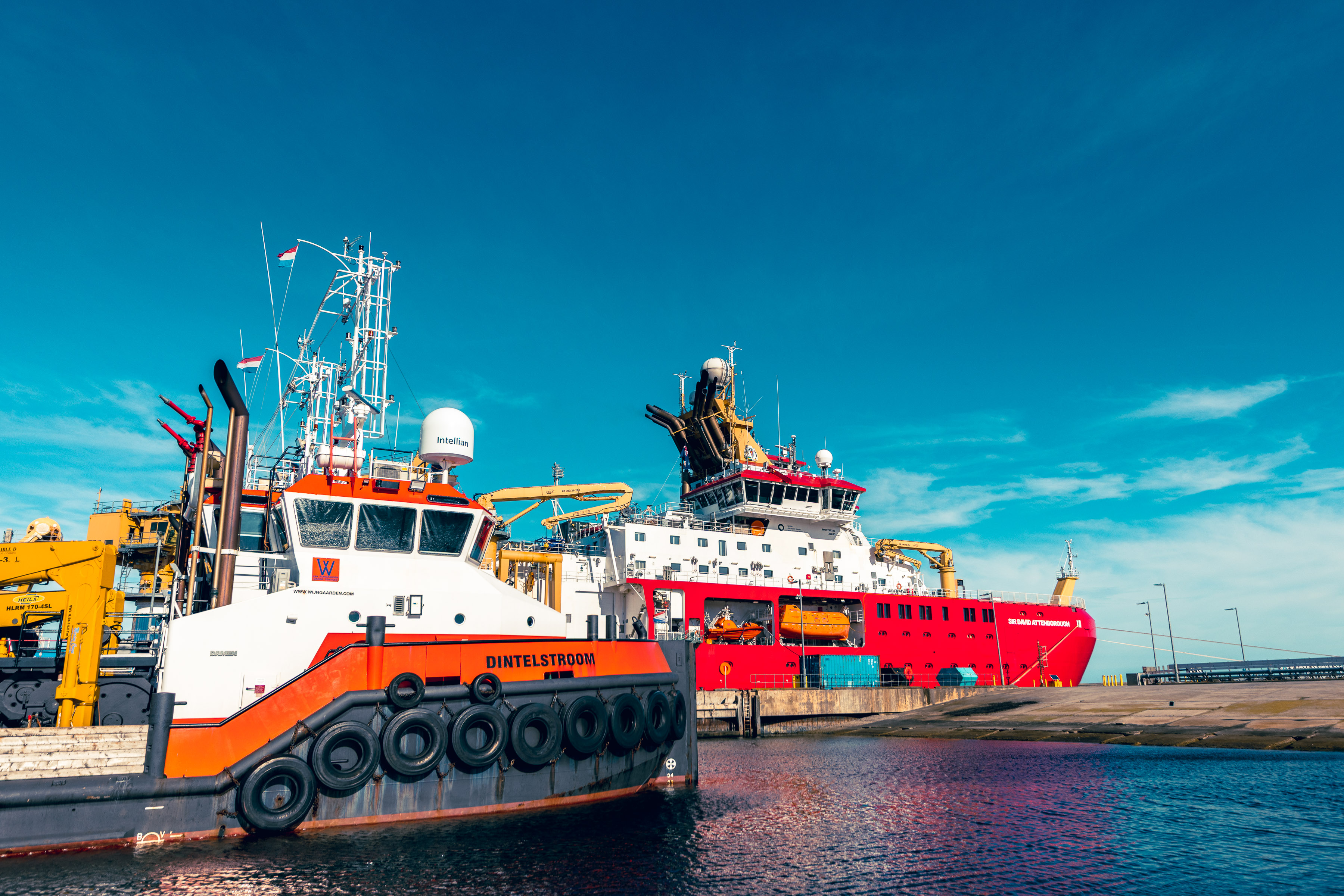 The RSS SDA alongside in East Cove Military Port