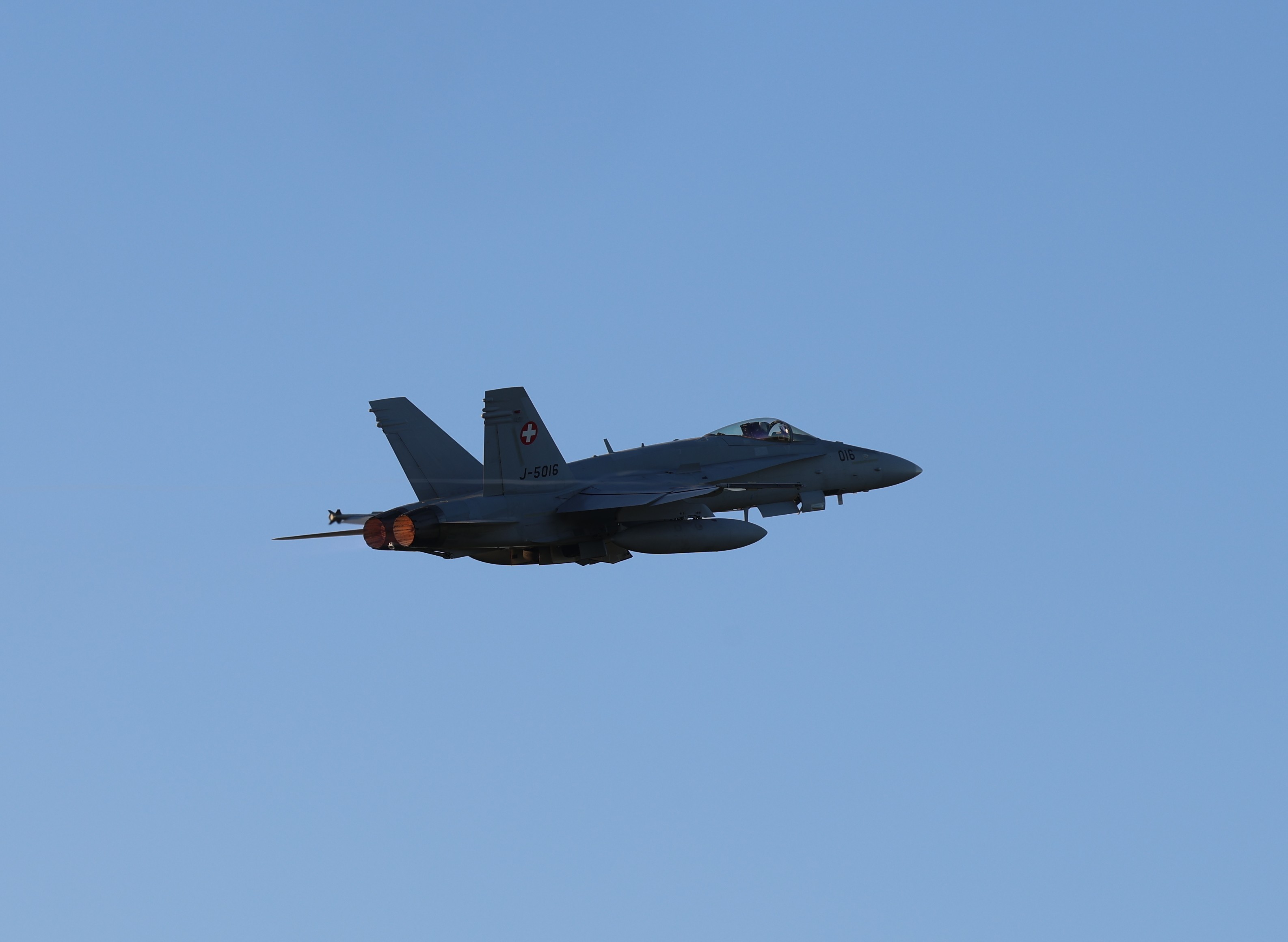F18 jet on take off