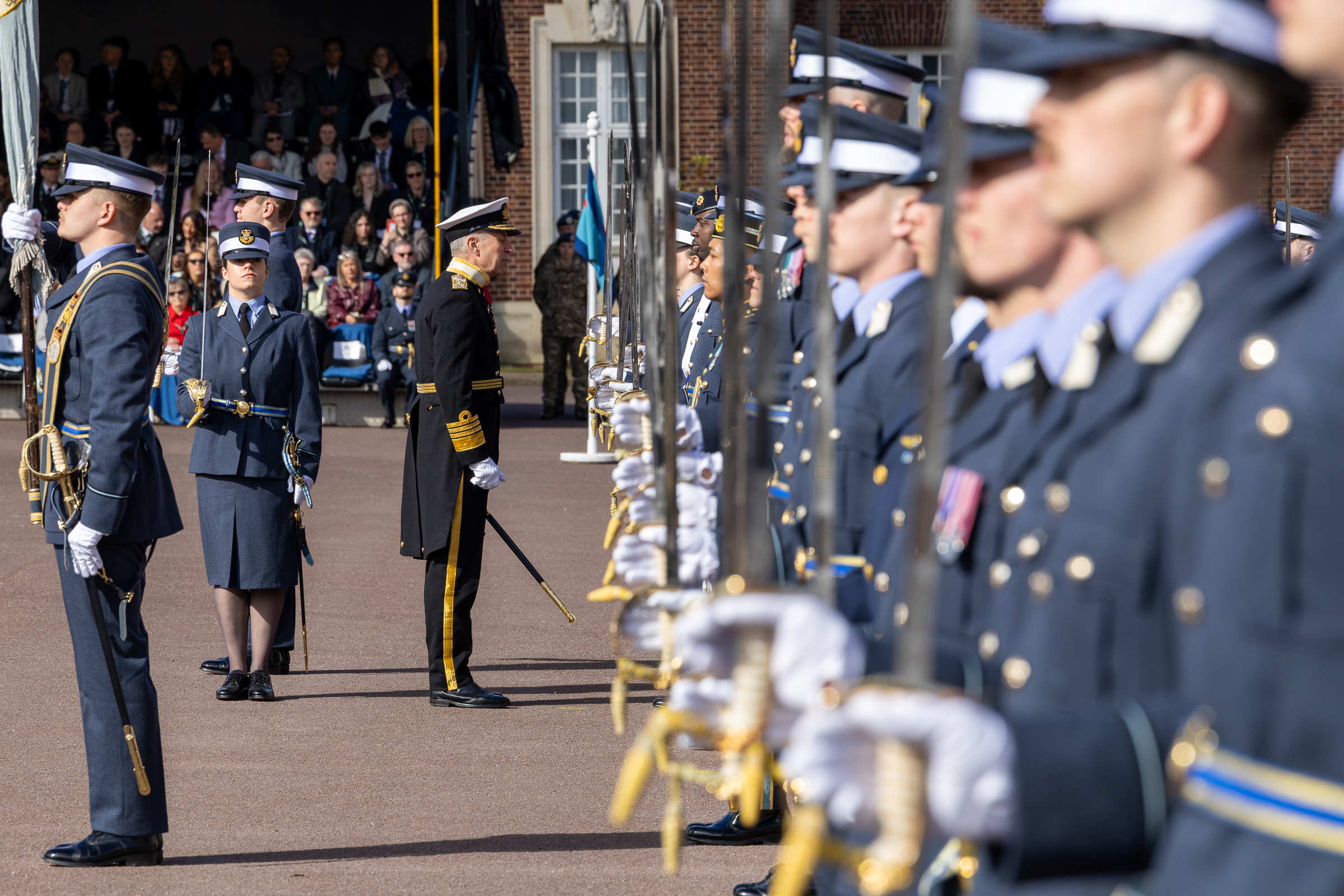 Admiral Blount reviewing the Cadets