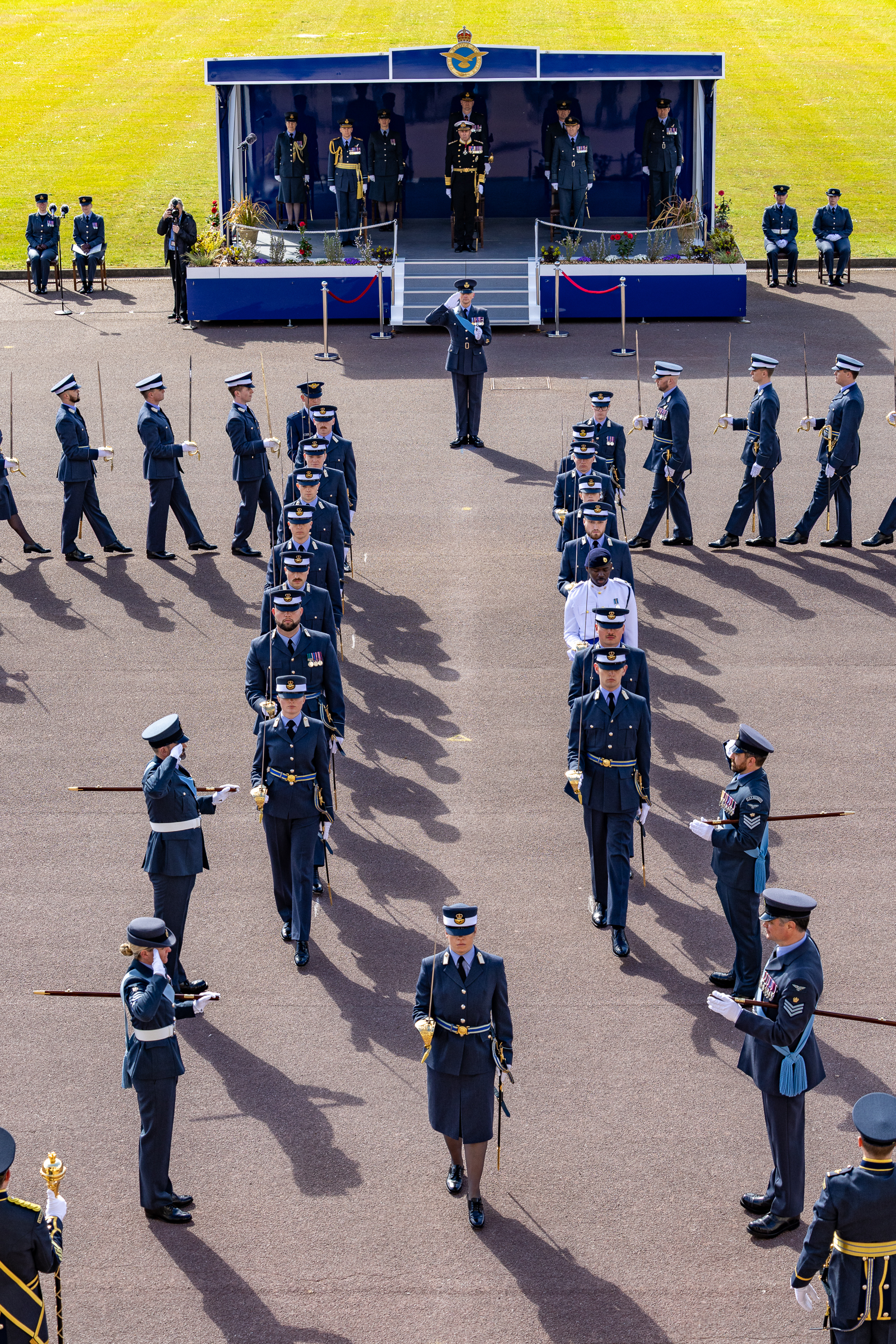 Overhead view of cadets