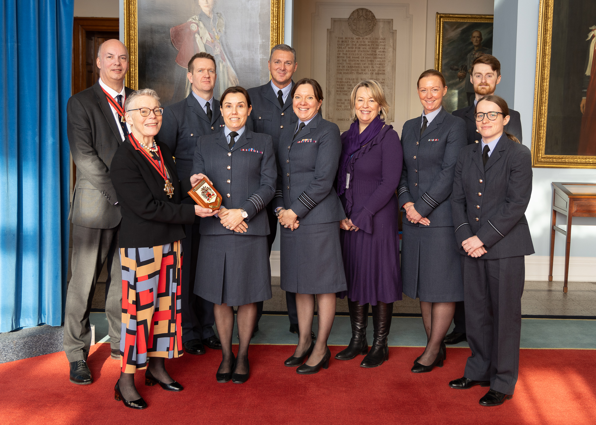 The Tedder Academy of leadership receiving the award