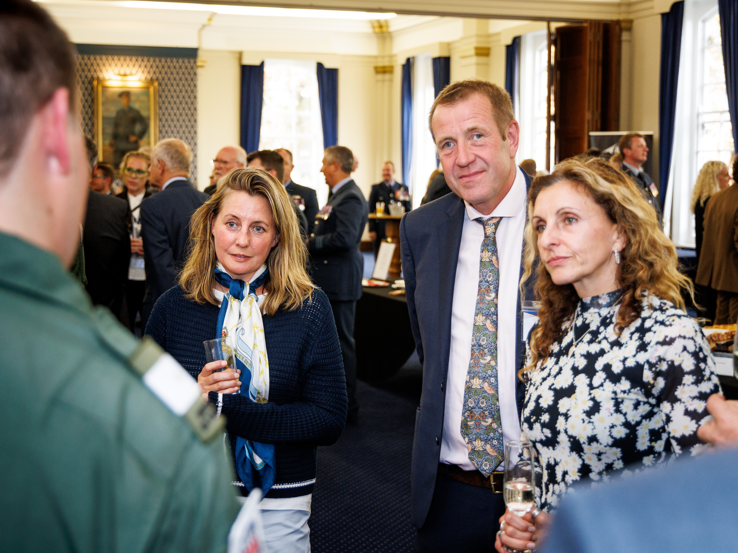 Chatting to guests