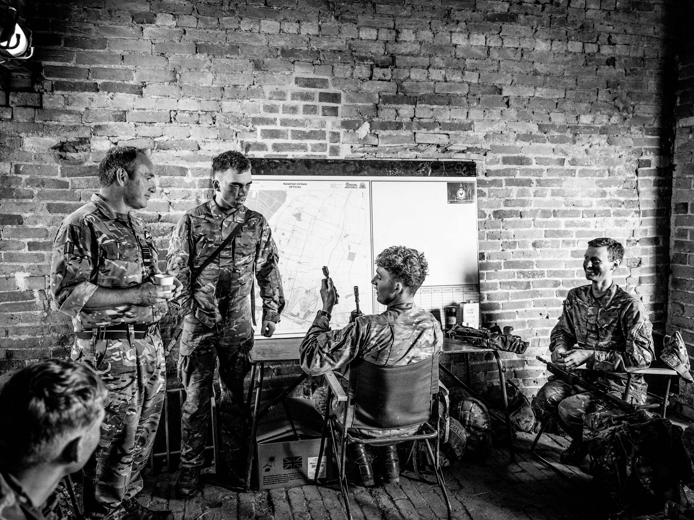 B&W photo of Ops Room
