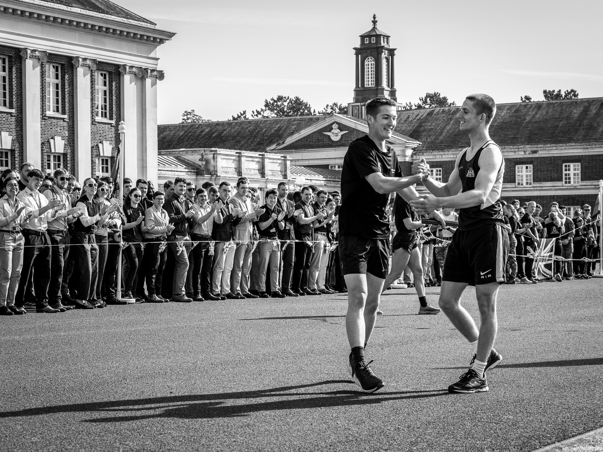Congratulations at end of race