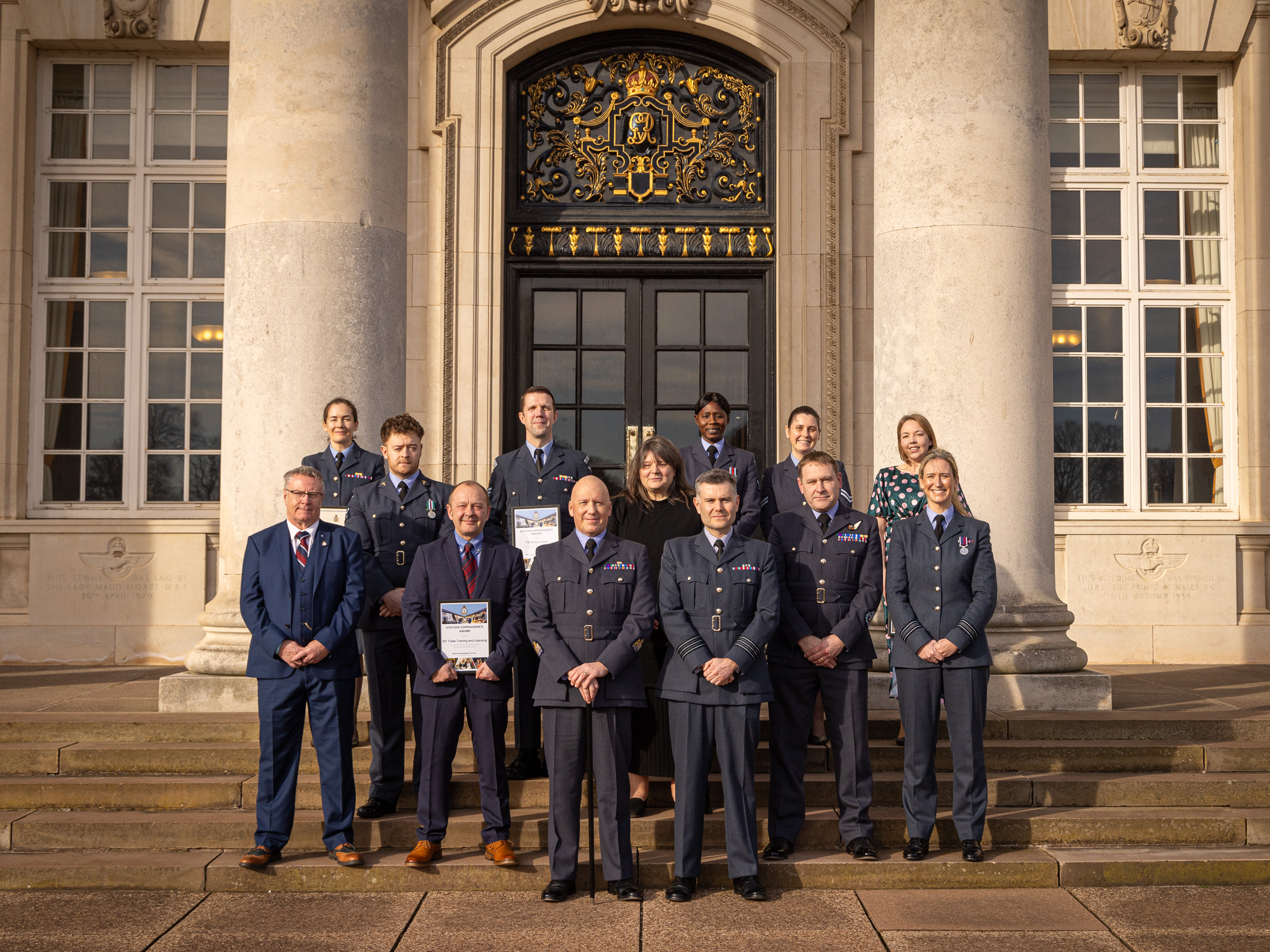 Award winners on CHOM steps