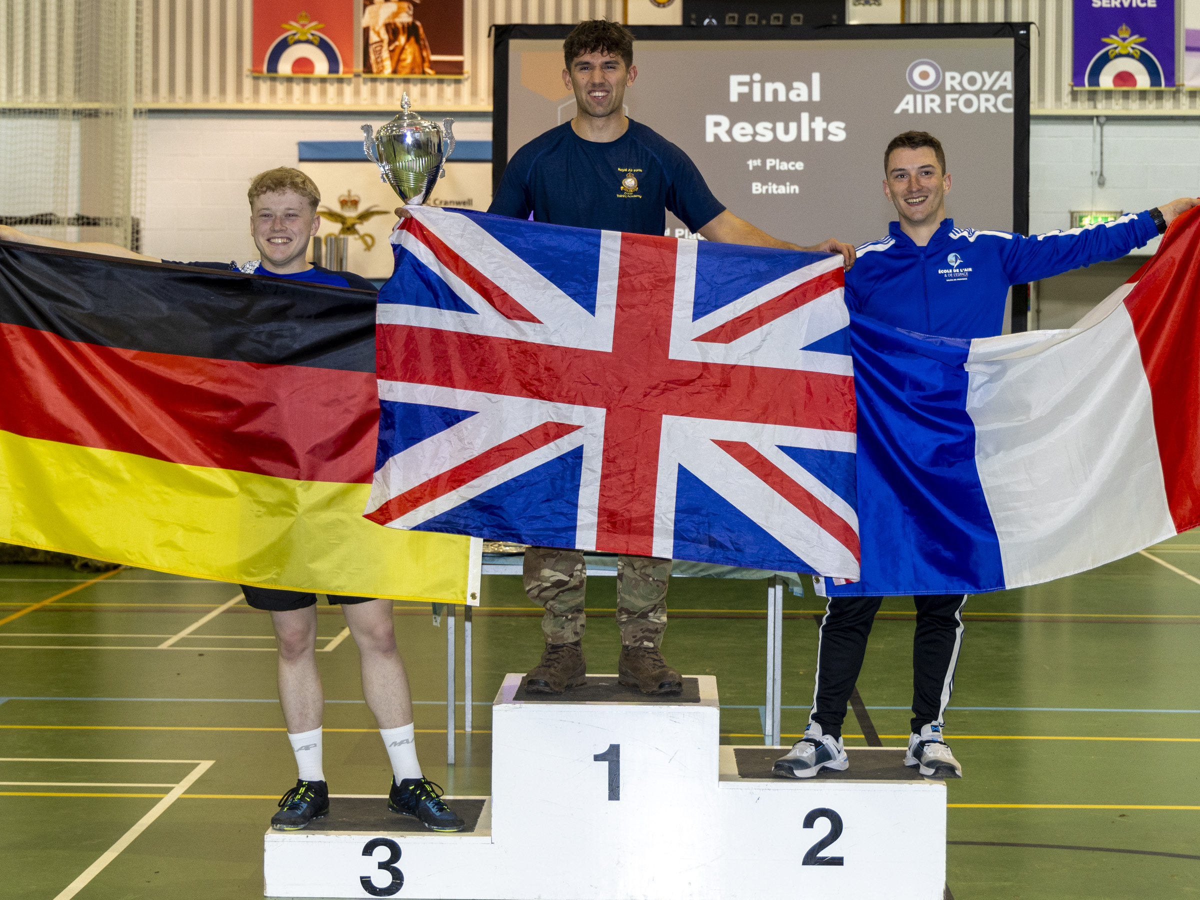 winners on the podium