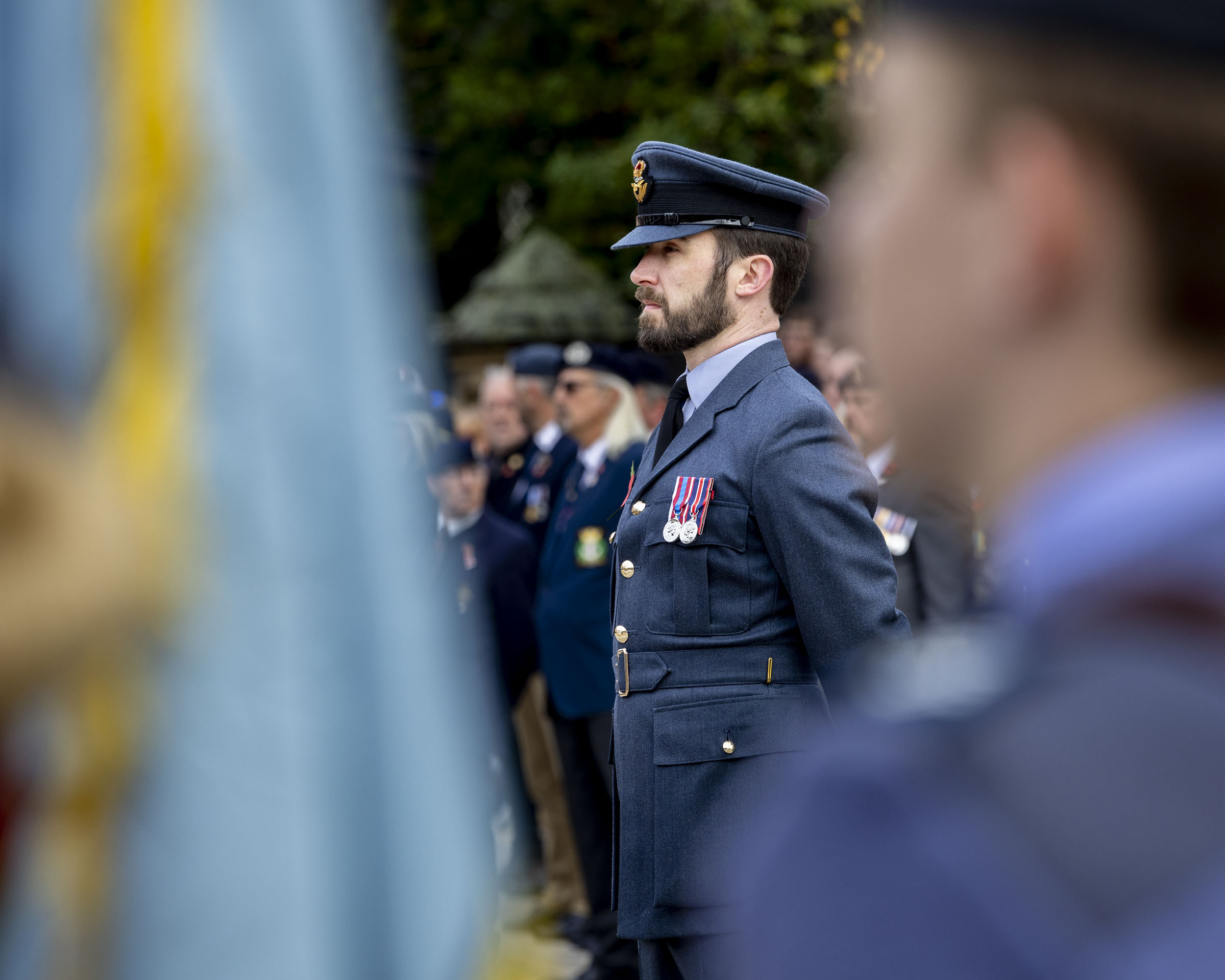 Attending the service