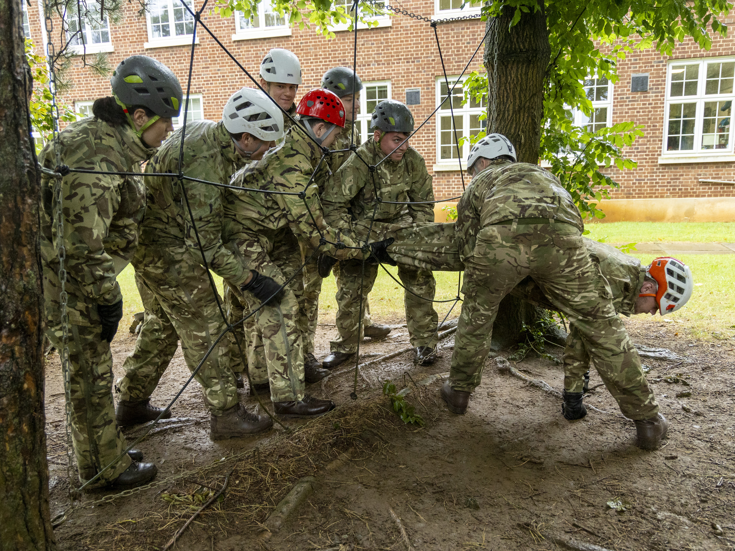 Outdoor activity on ropes