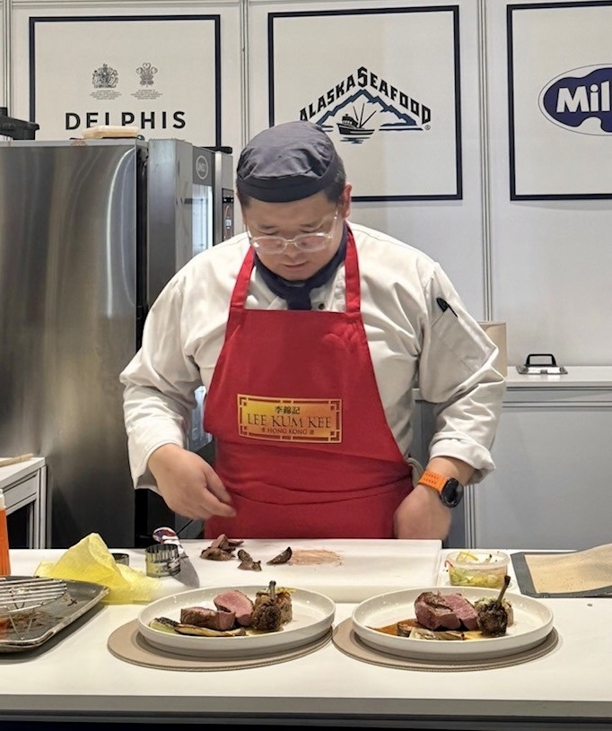 Chef prepares his award winning duck dish