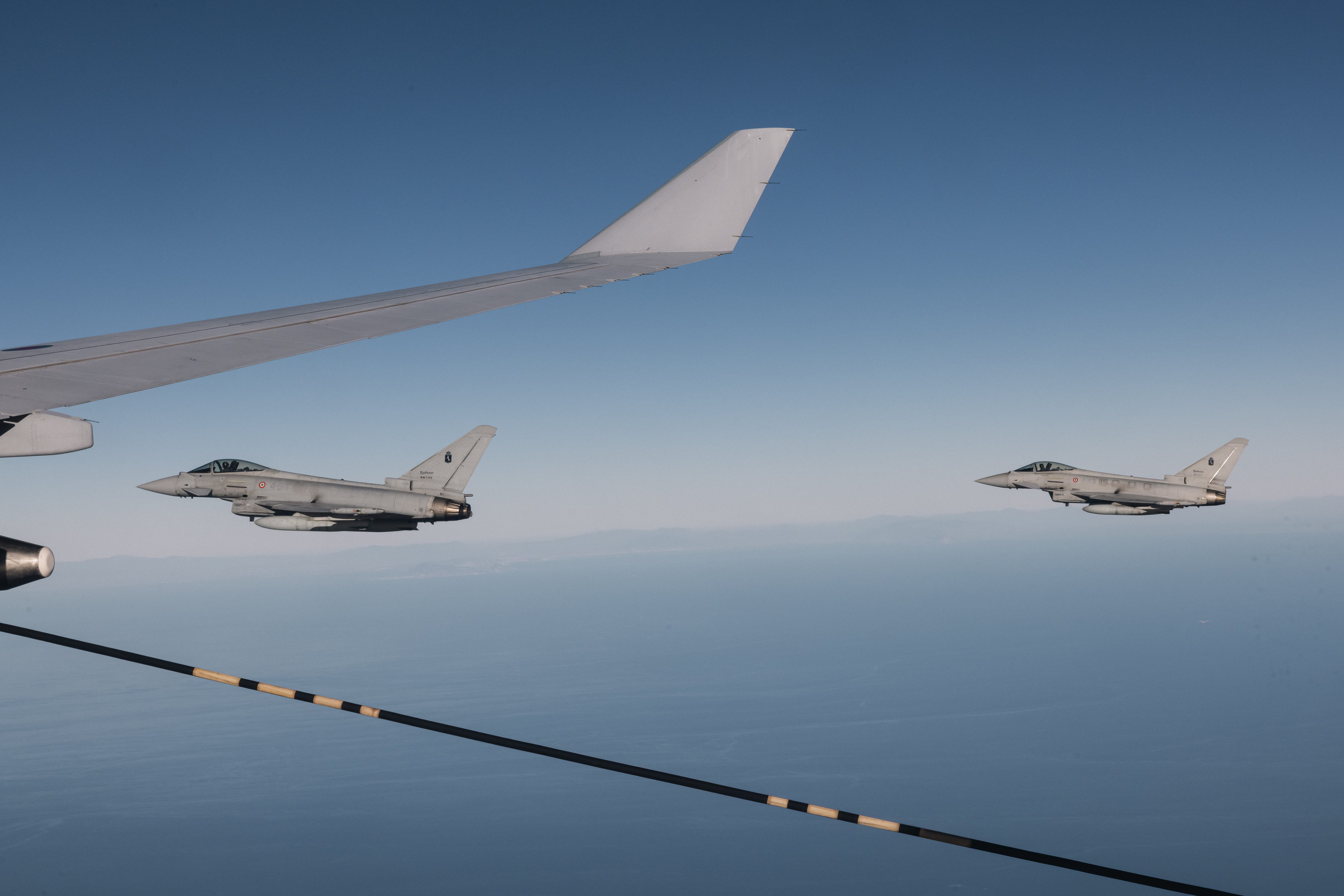 Typhoons refuelling mid-air.