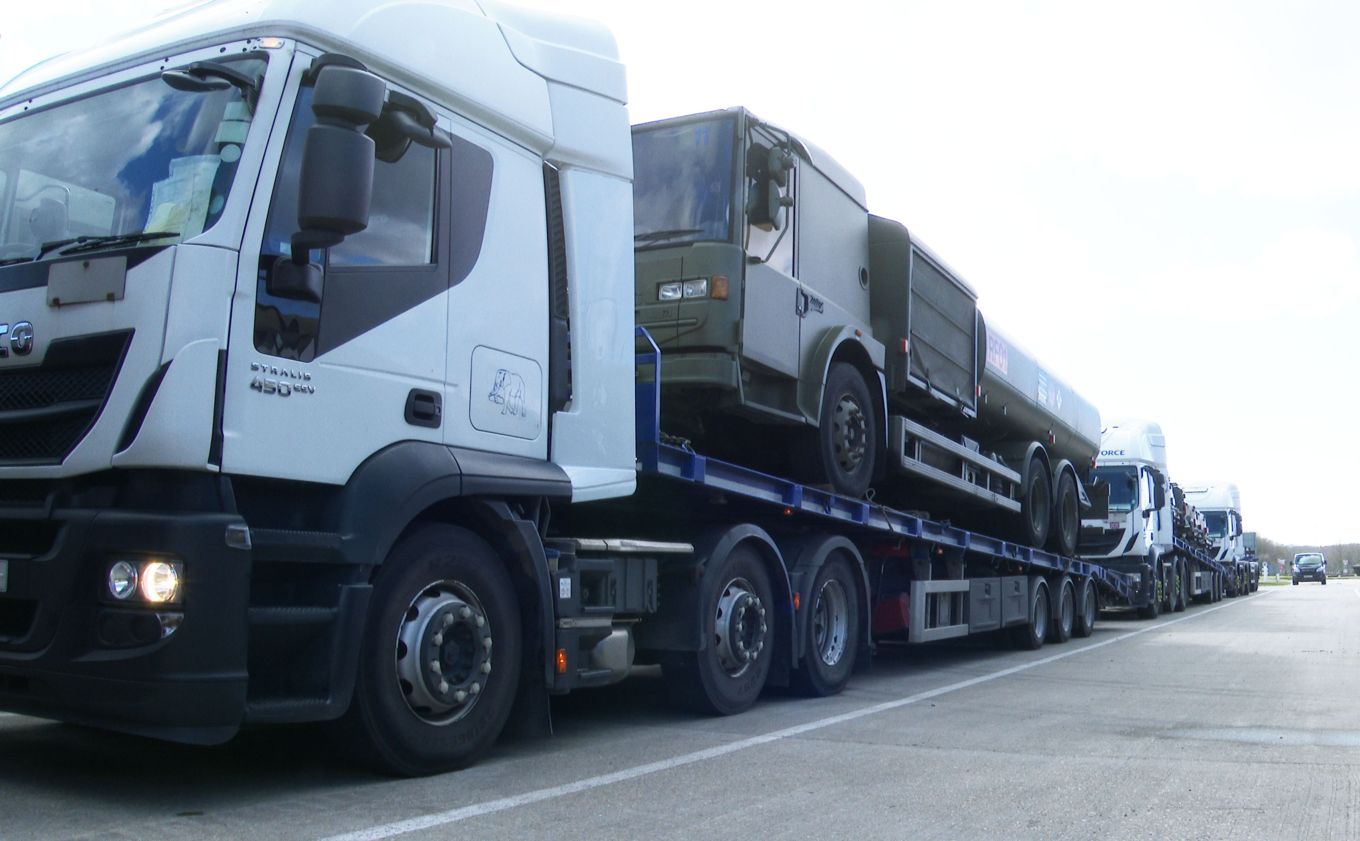 RAF Fuel Bowser loaded onto an RAF vehicle