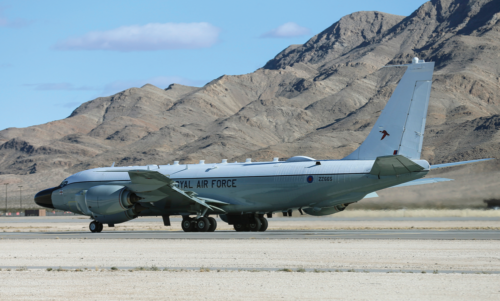 The RAF's 2nd Airseeker on the ground during Exercise Red Flag in 2017.