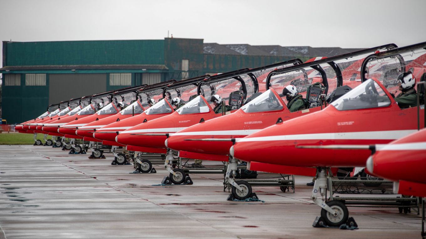 Red Arrows Depart for North American Tour Royal Air Force