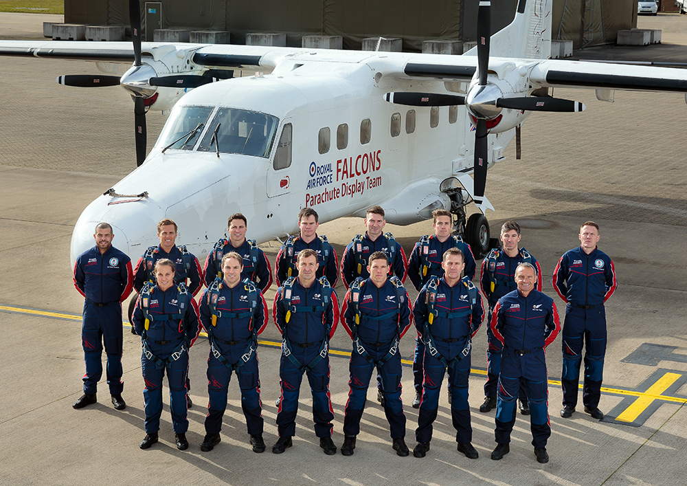 The Royal Air Force Falcons Parachute Display Team 2018