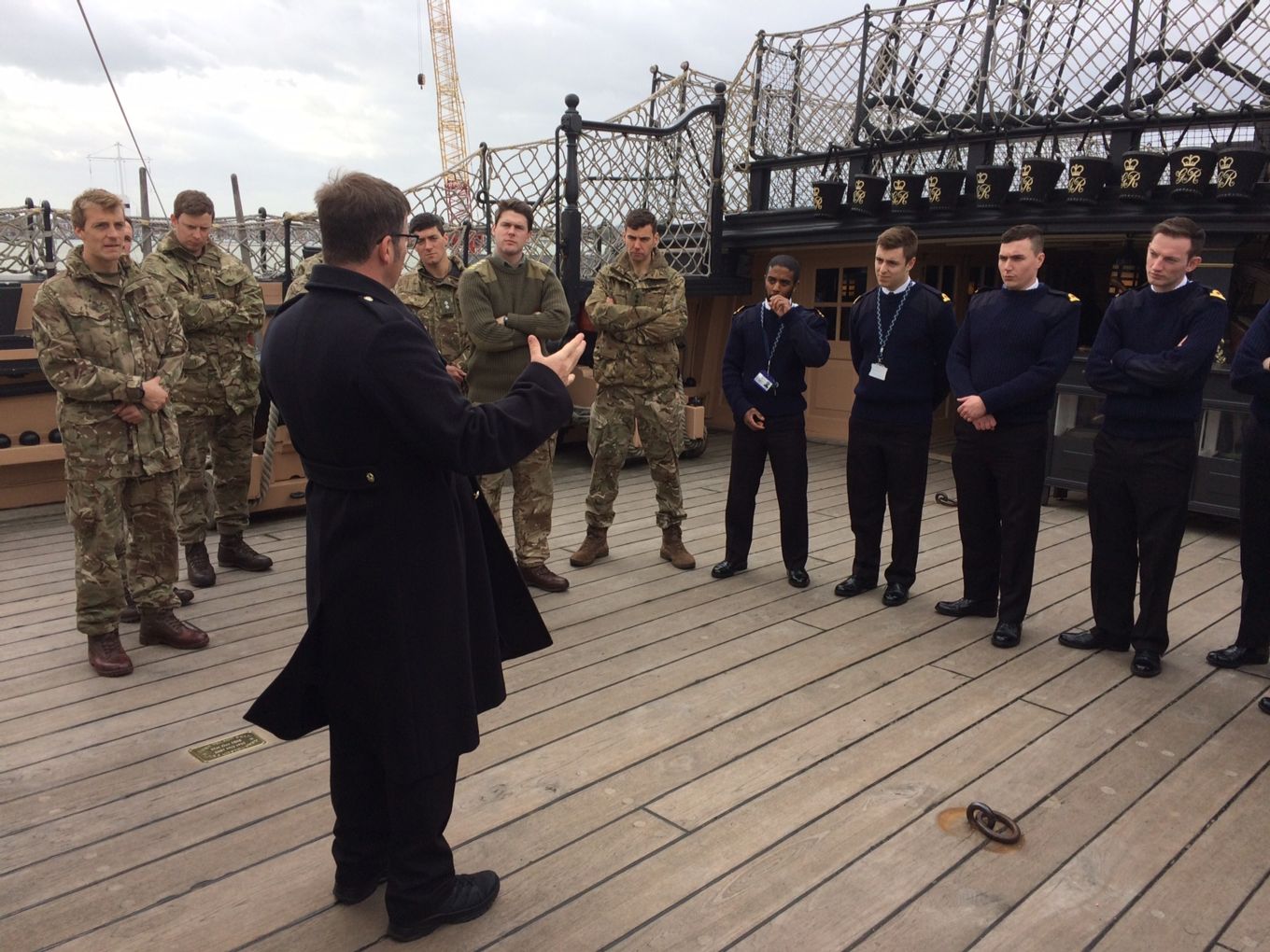 Students on board the HMS Victory