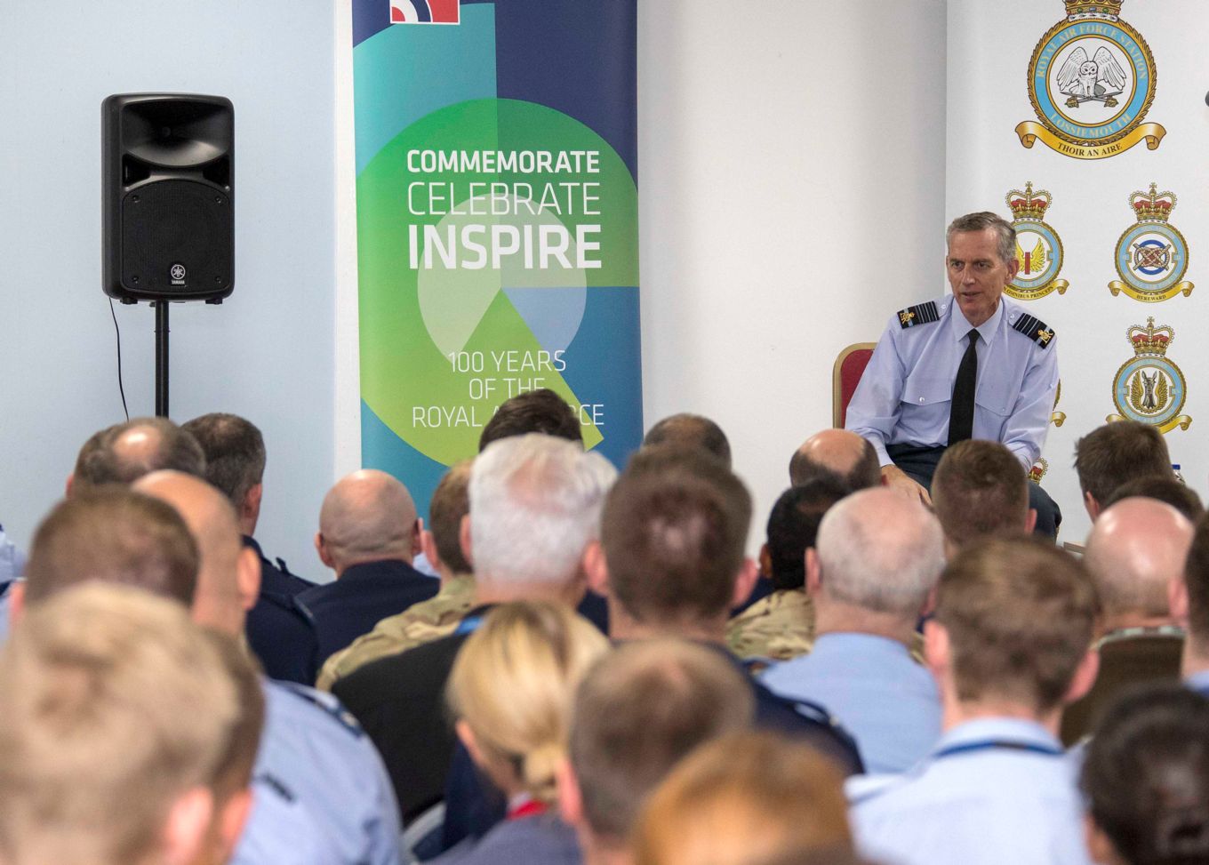 The Chief of the Air Staff speaks to personnel at RAF Lossiemouth