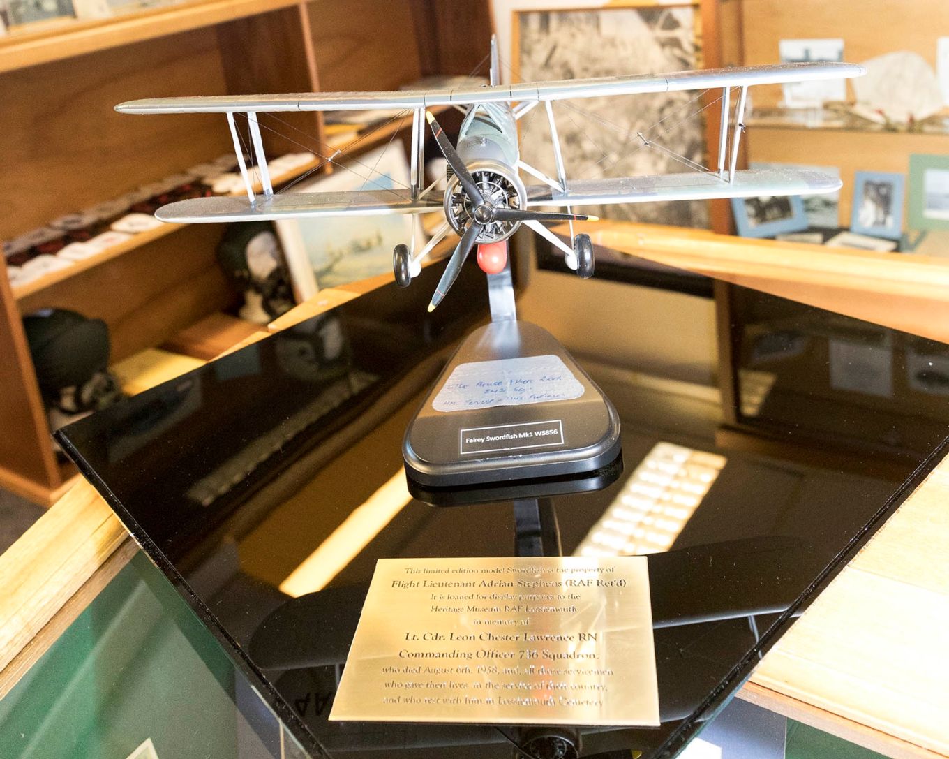 A model of a Fairey Swordfish aircraft