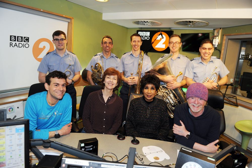 RAF Central Band and chris evans team
