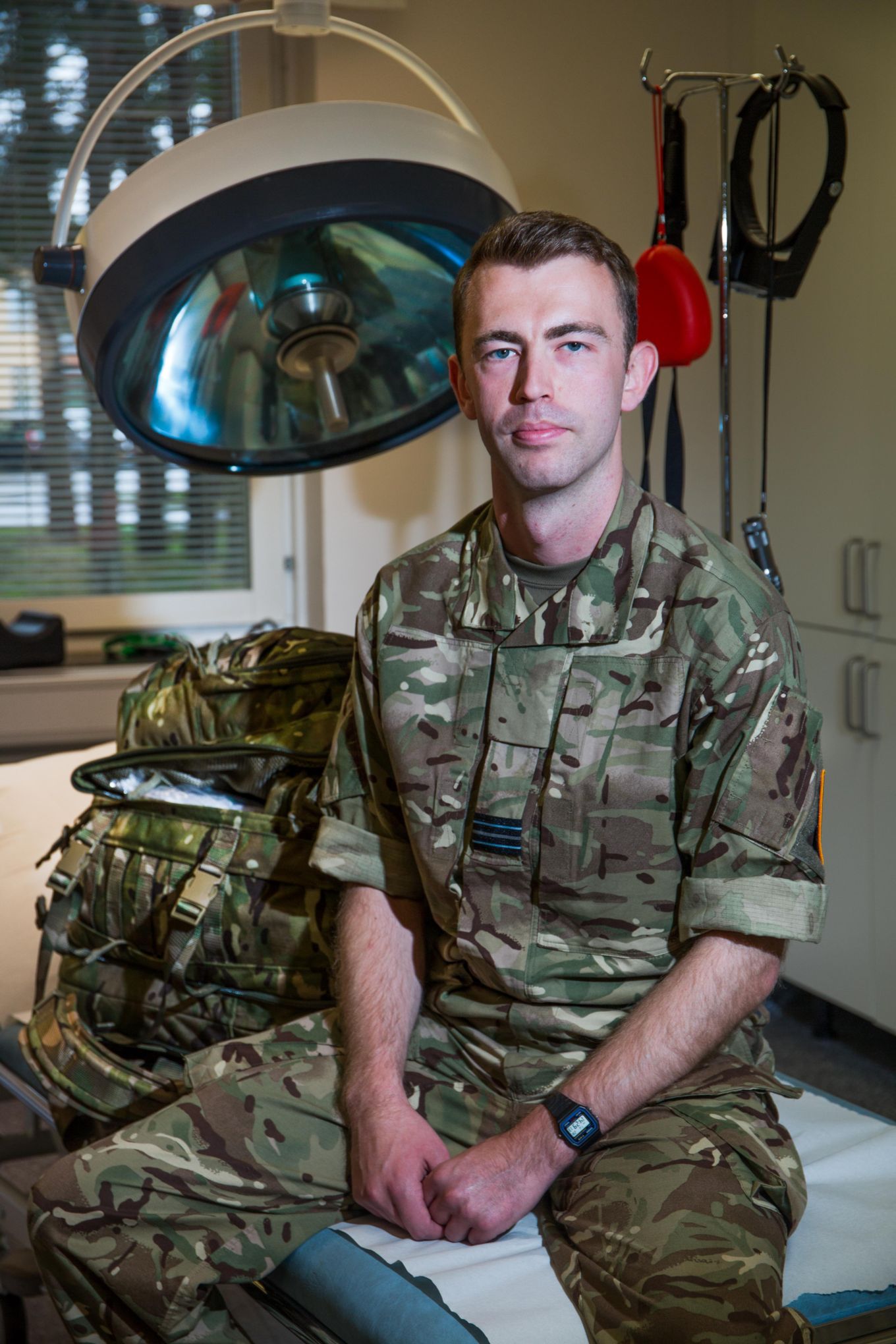 Flt Lt Luke Swithenbank, 27, a medical officer at RAF Wittering.