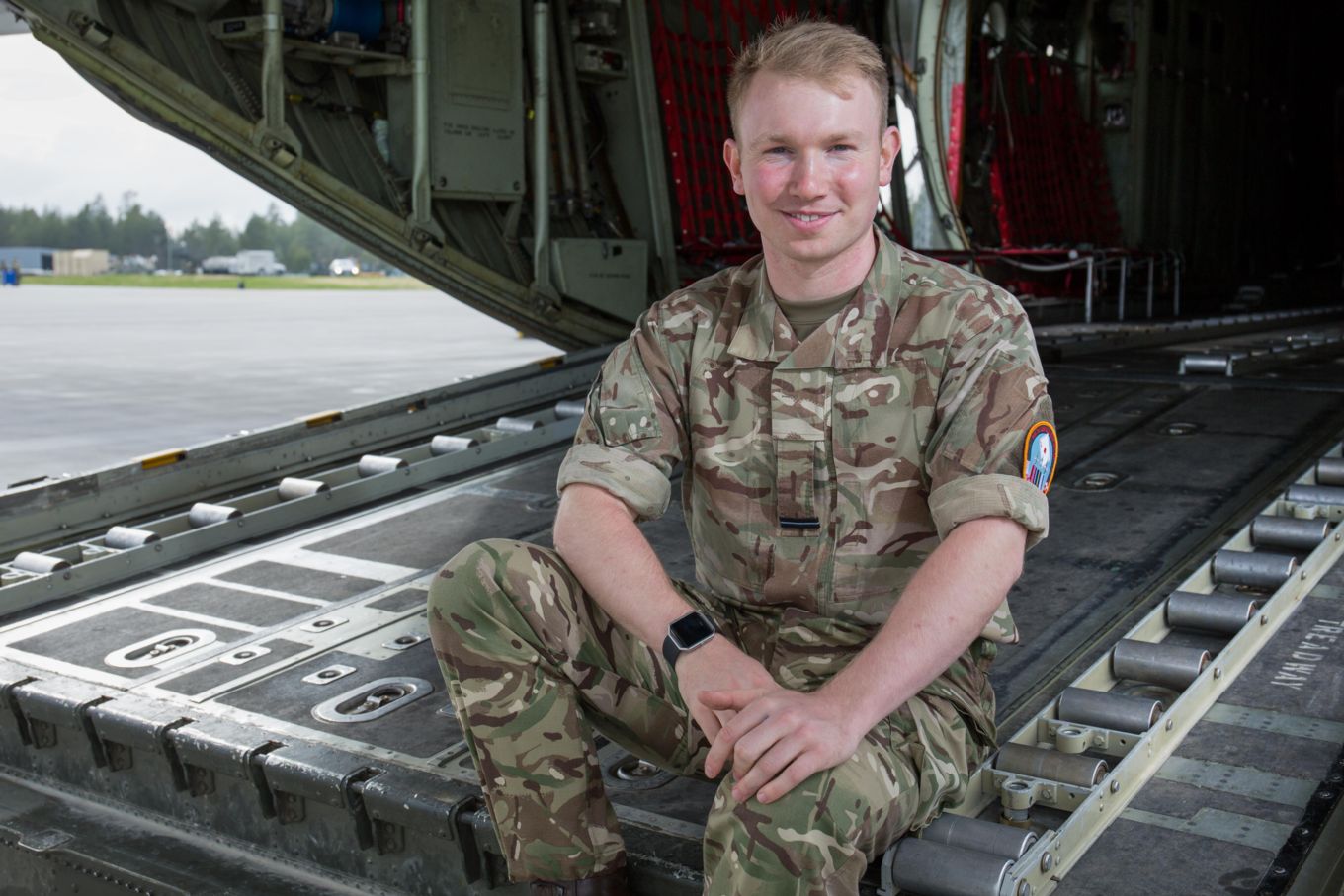 Fg Off Ben Stubbings, 24, a logistics officer at RAF Wittering.